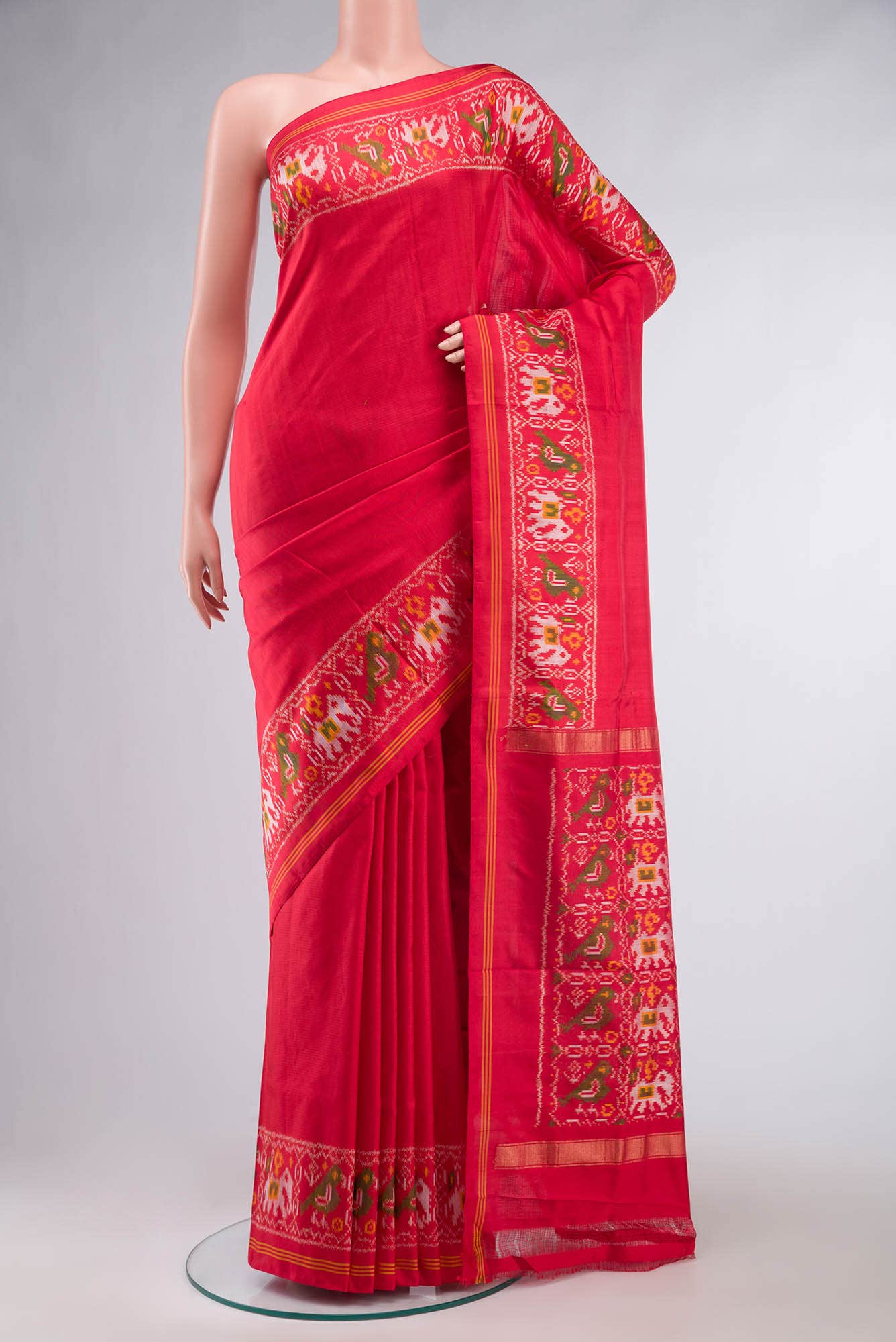 Red Pochampally Silk Saree