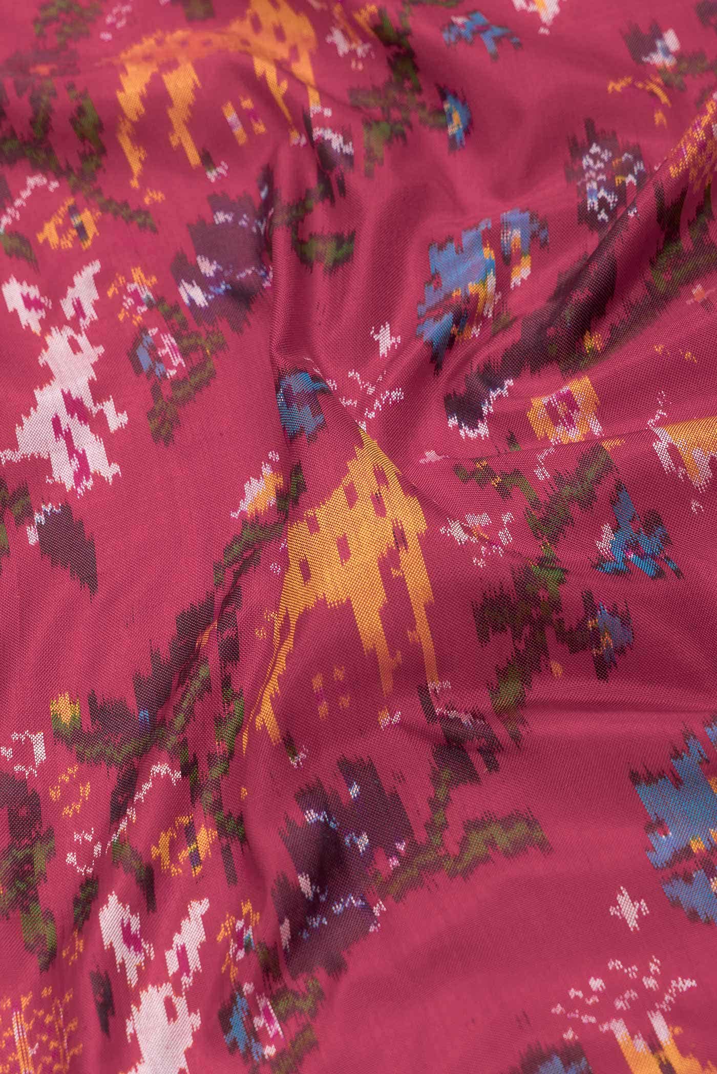 Red Dual Tone Double Ikat Saree