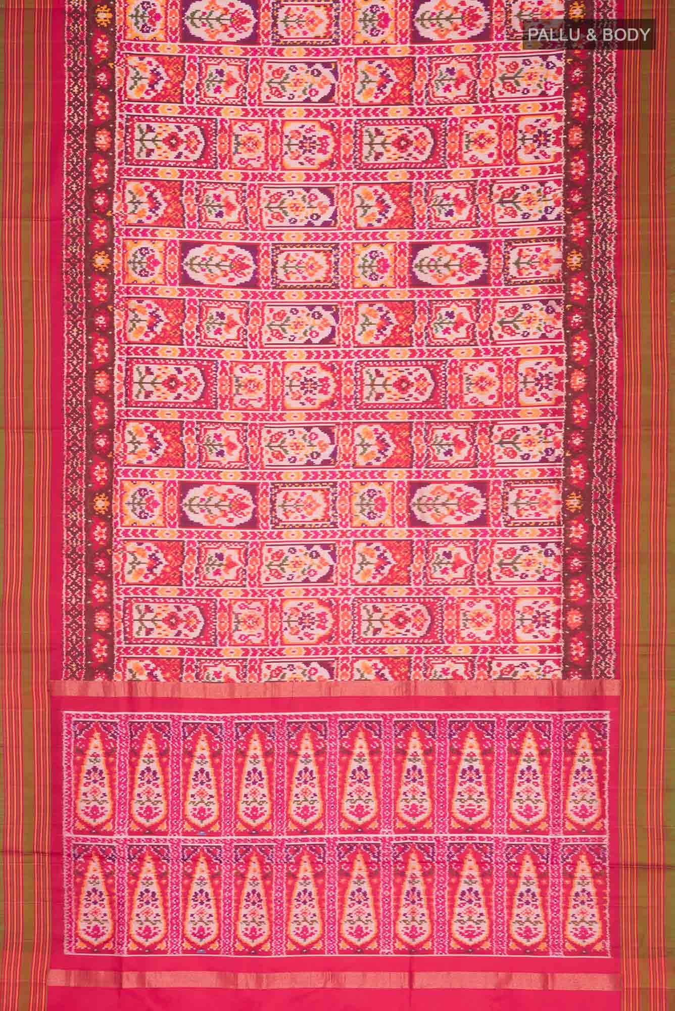 Red Rajkot Patola Silk Saree