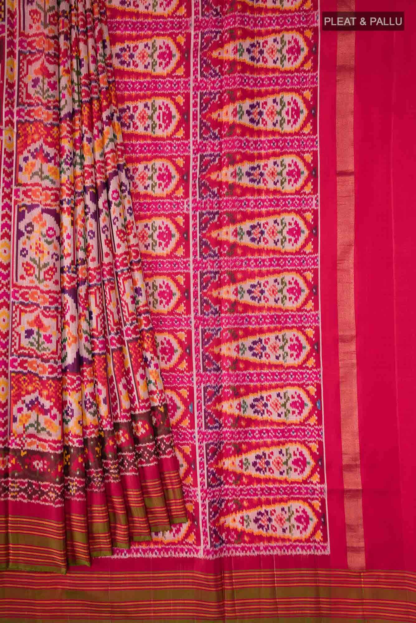 Red Rajkot Patola Silk Saree