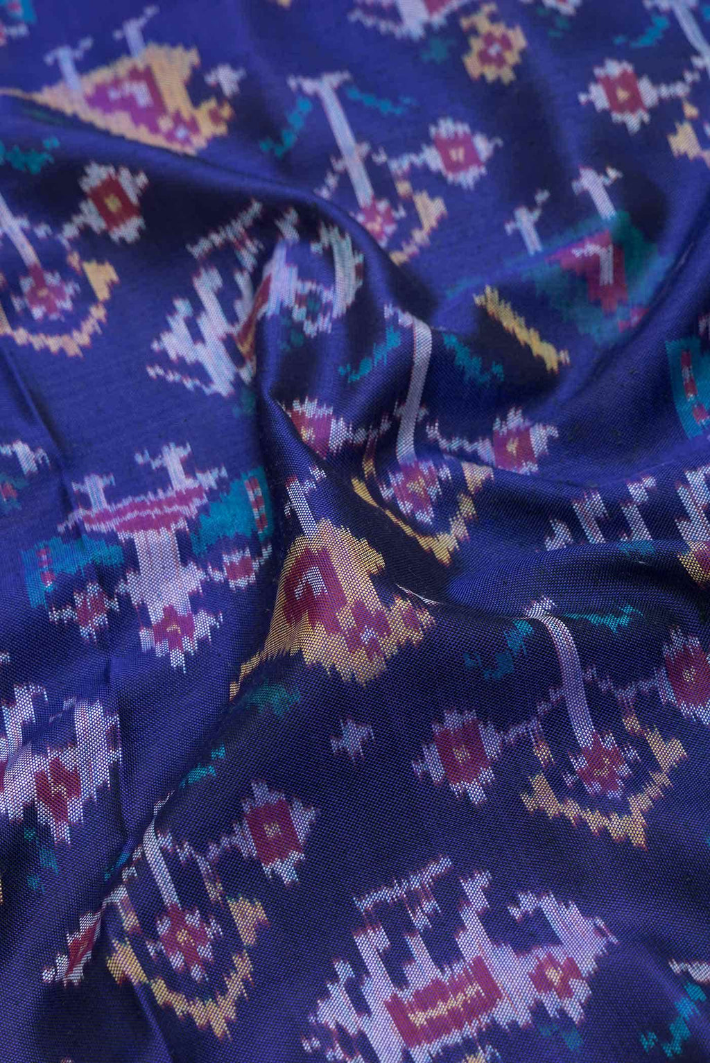 Royal Blue Dual Tone Double Ikat Saree