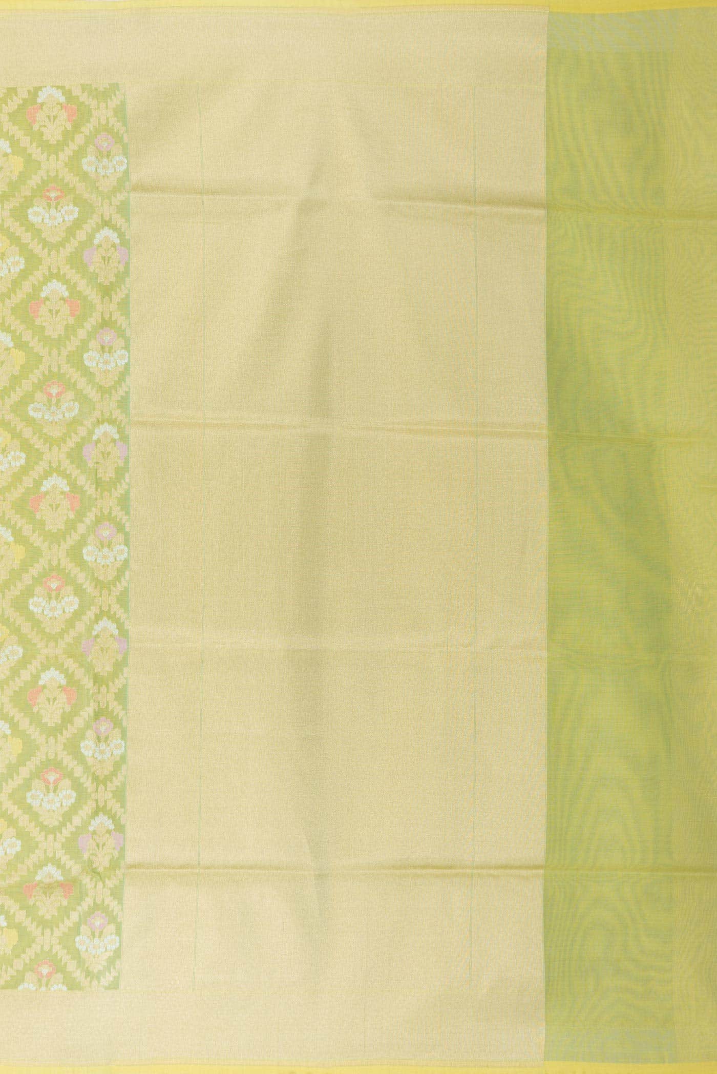 Pista Green Dual Tone Banarasi Silk Saree