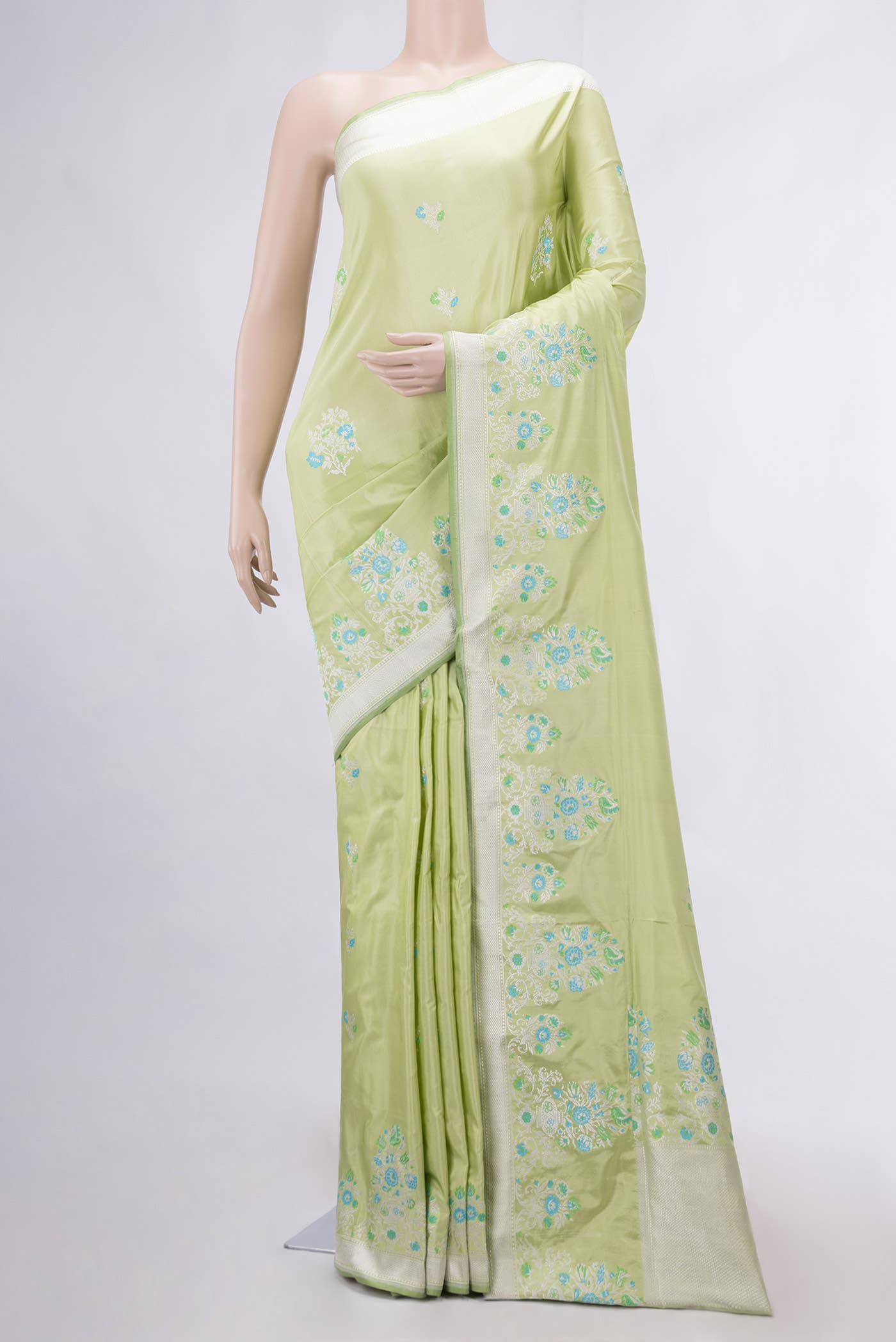 Light Green Banarasi Silk Saree