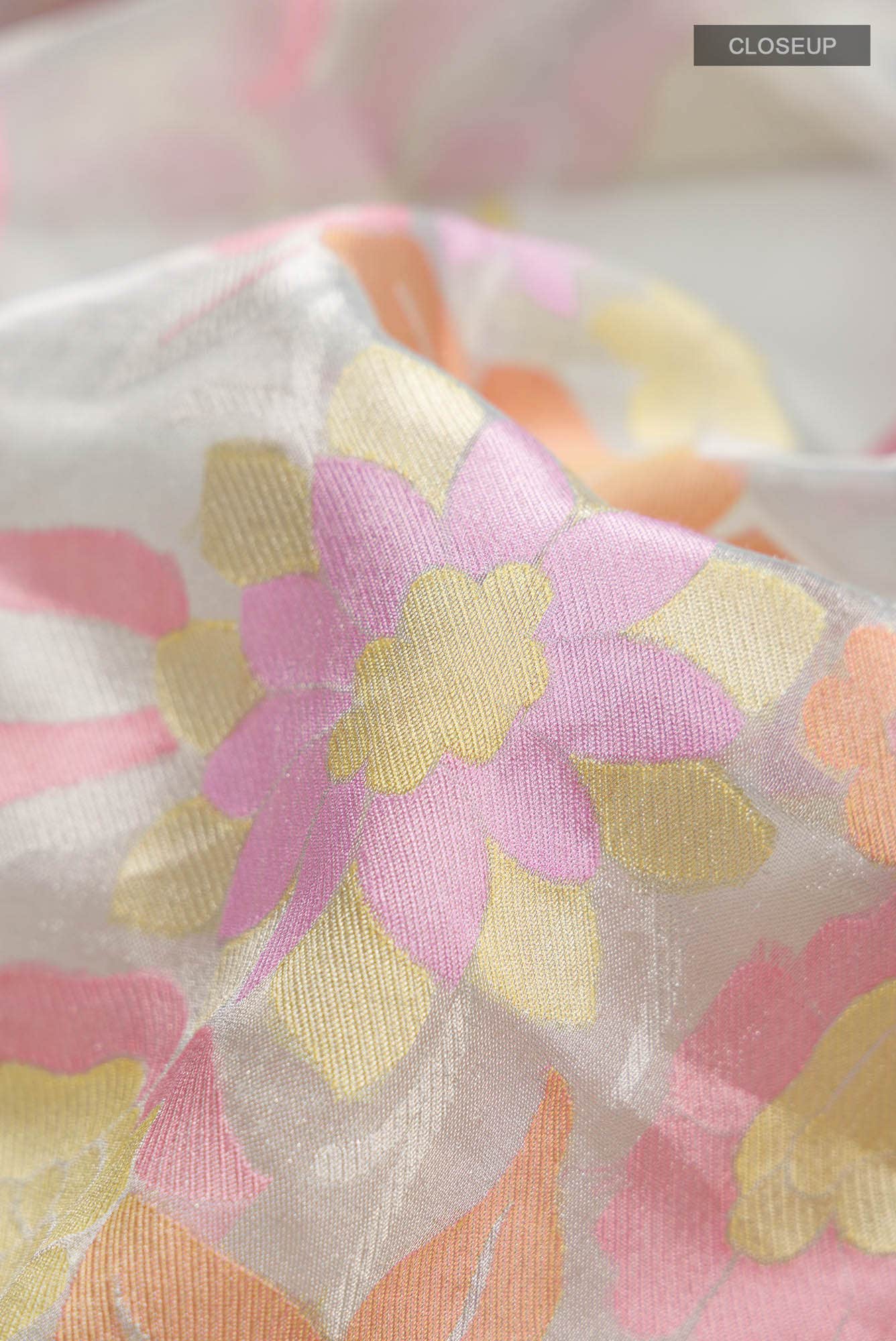 Multi Banarasi Tissue Silk Saree