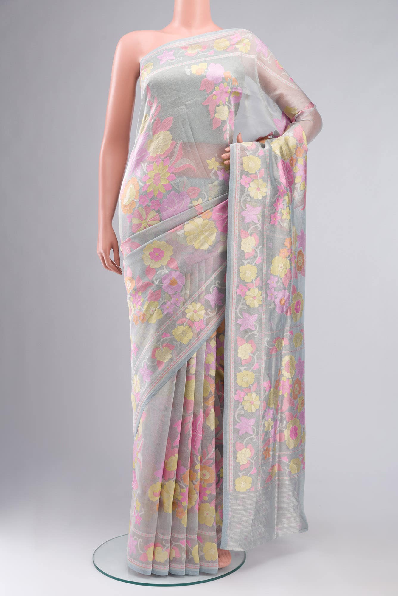 Multi Banarasi Tissue Silk Saree