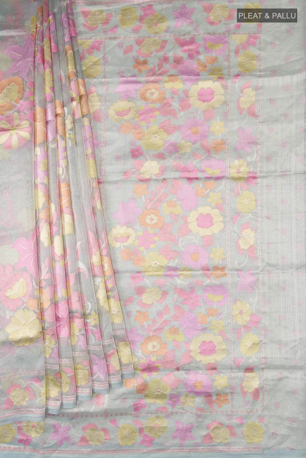 Multi Banarasi Tissue Silk Saree