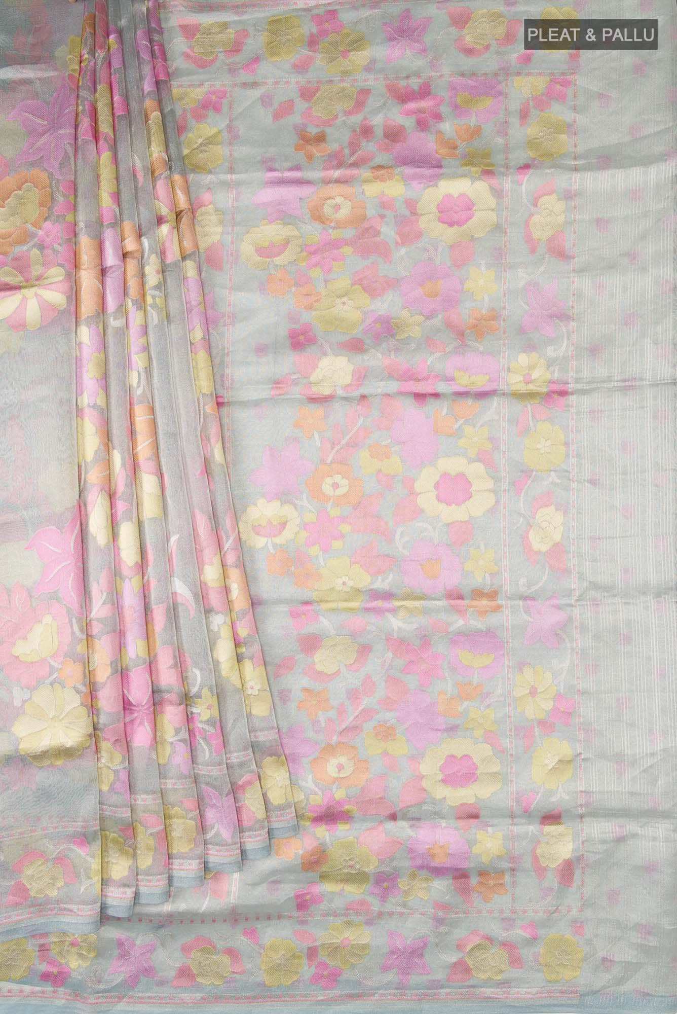Multi Banarasi Tissue Silk Saree