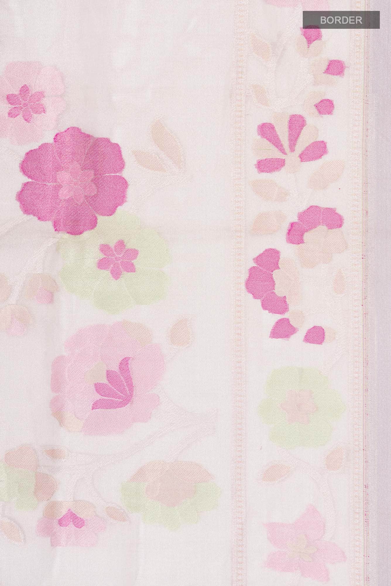 Rose pink Banarasi Tissue Silk Saree