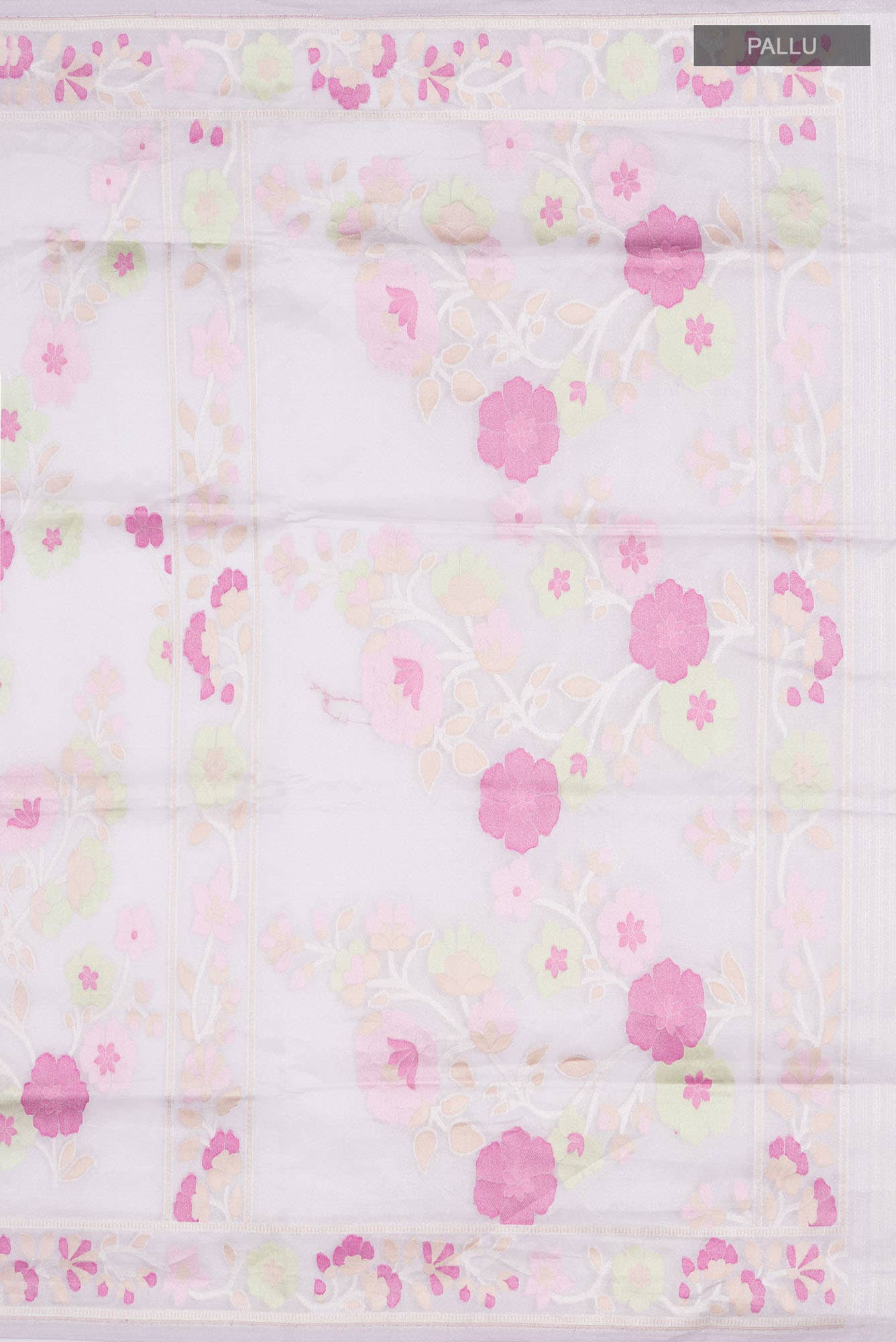 Rose pink Banarasi Tissue Silk Saree