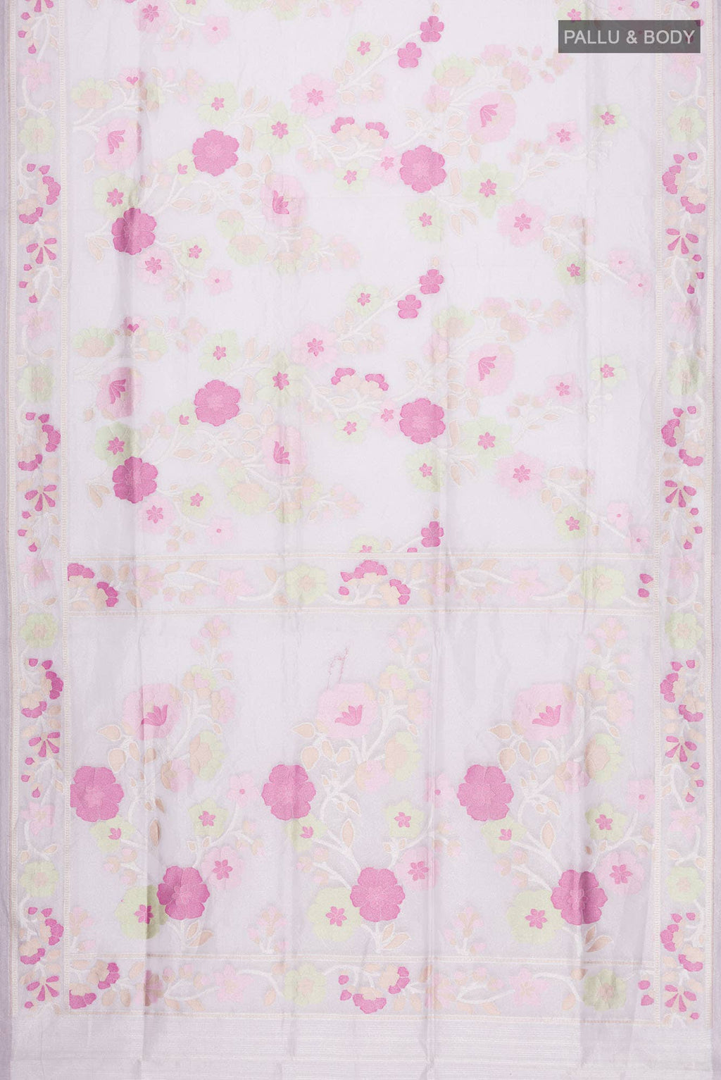 Rose pink Banarasi Tissue Silk Saree