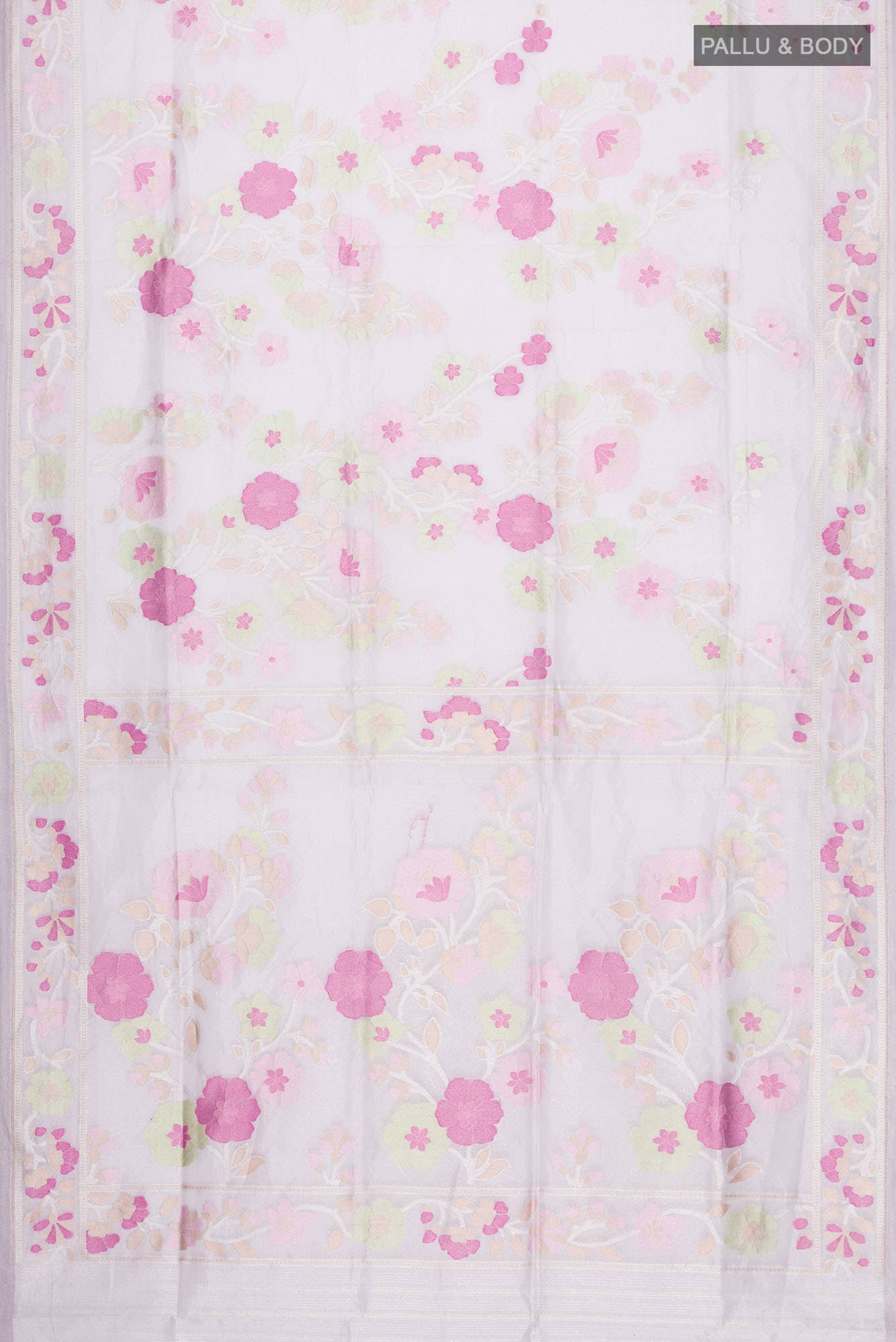 Rose pink Banarasi Tissue Silk Saree