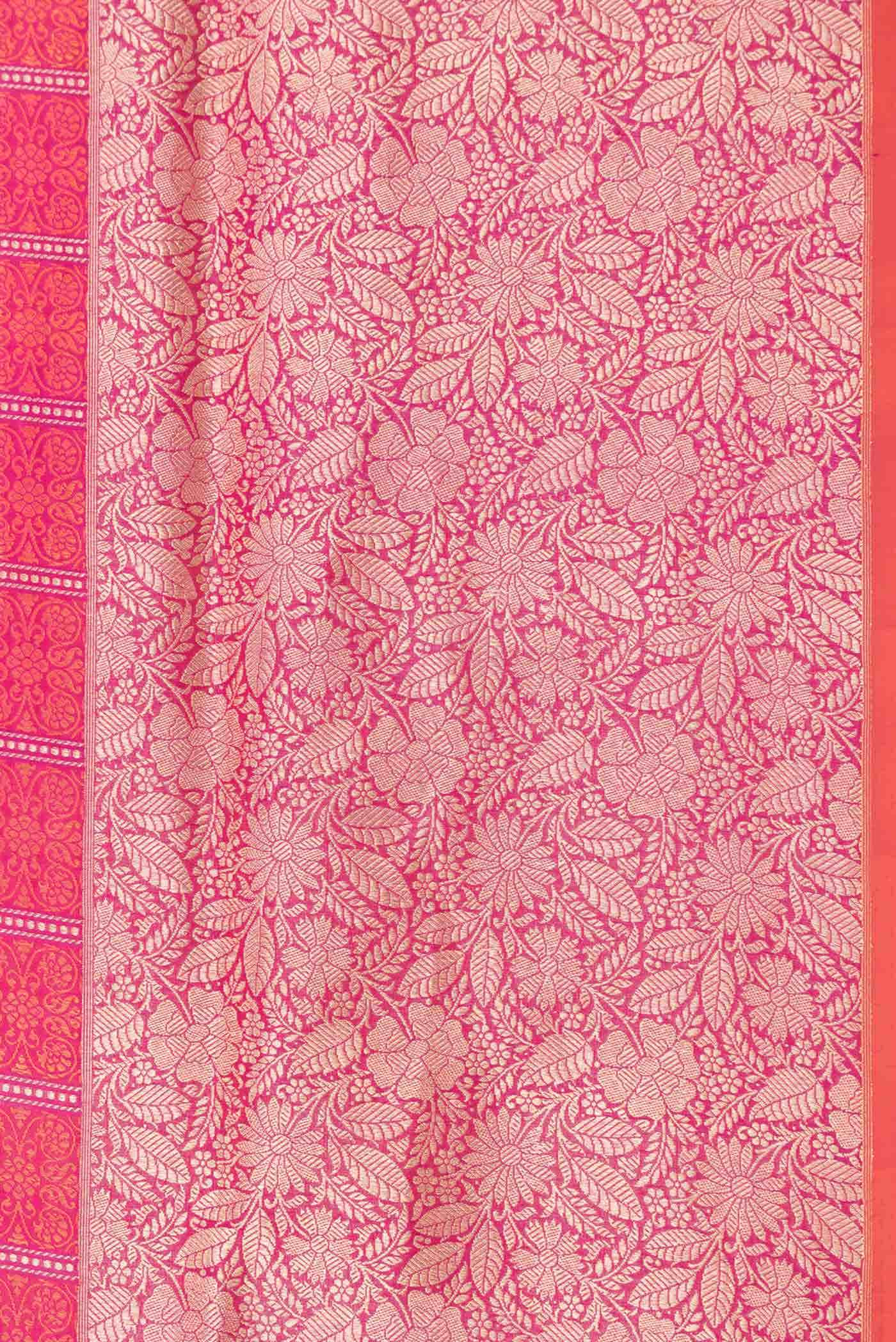 Pink Dual Tone Banarasi Silk Saree