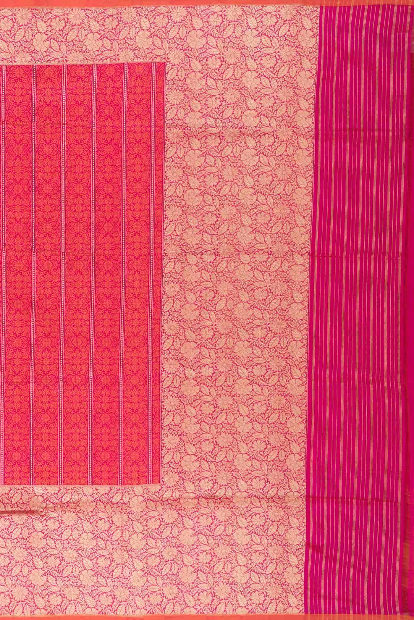 Pink Dual Tone Banarasi Silk Saree