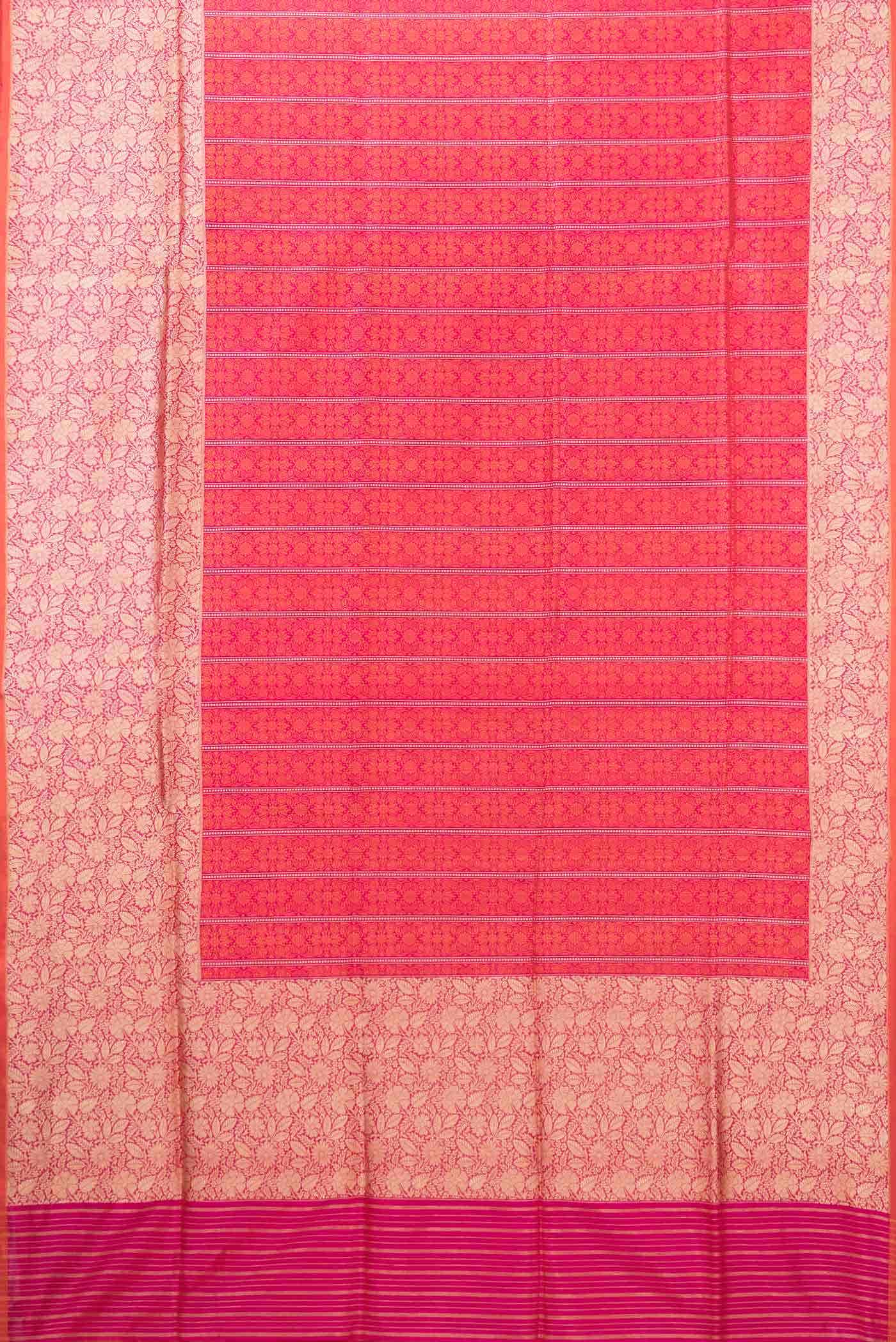 Pink Dual Tone Banarasi Silk Saree