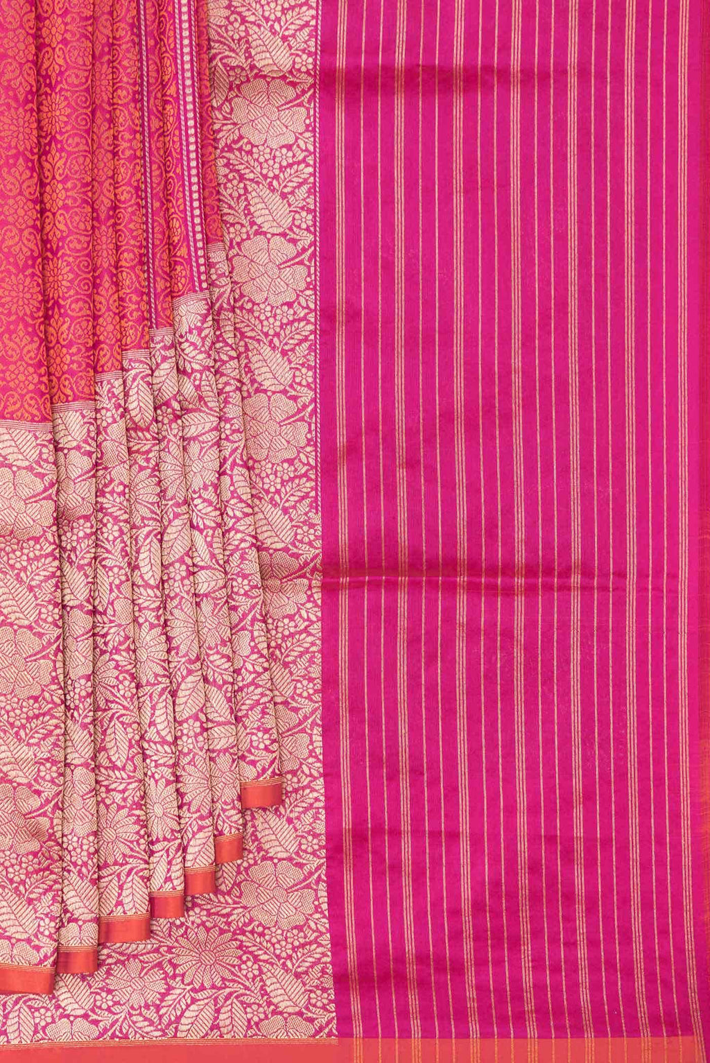 Pink Dual Tone Banarasi Silk Saree