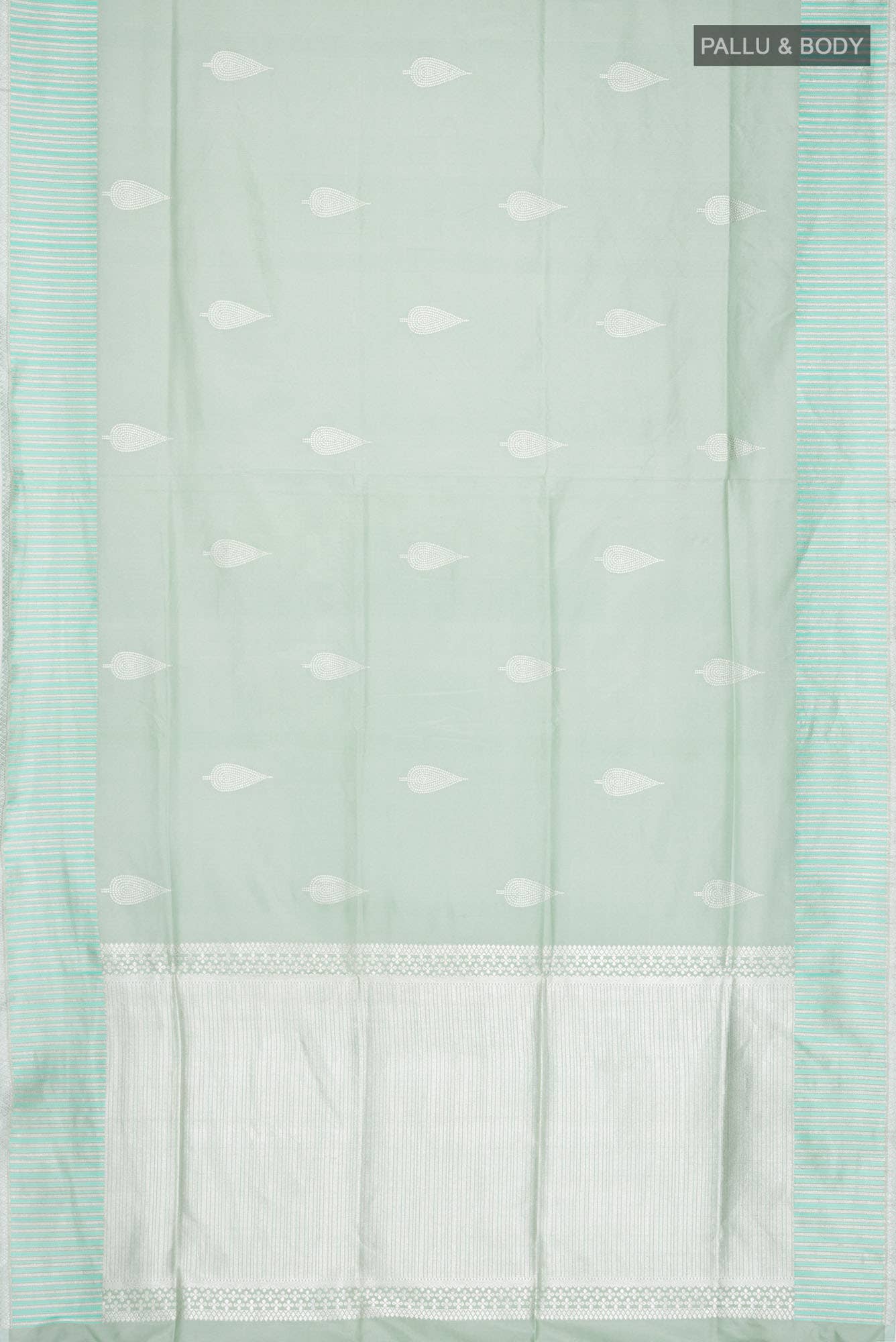 Mint Green Banarasi Silk Saree