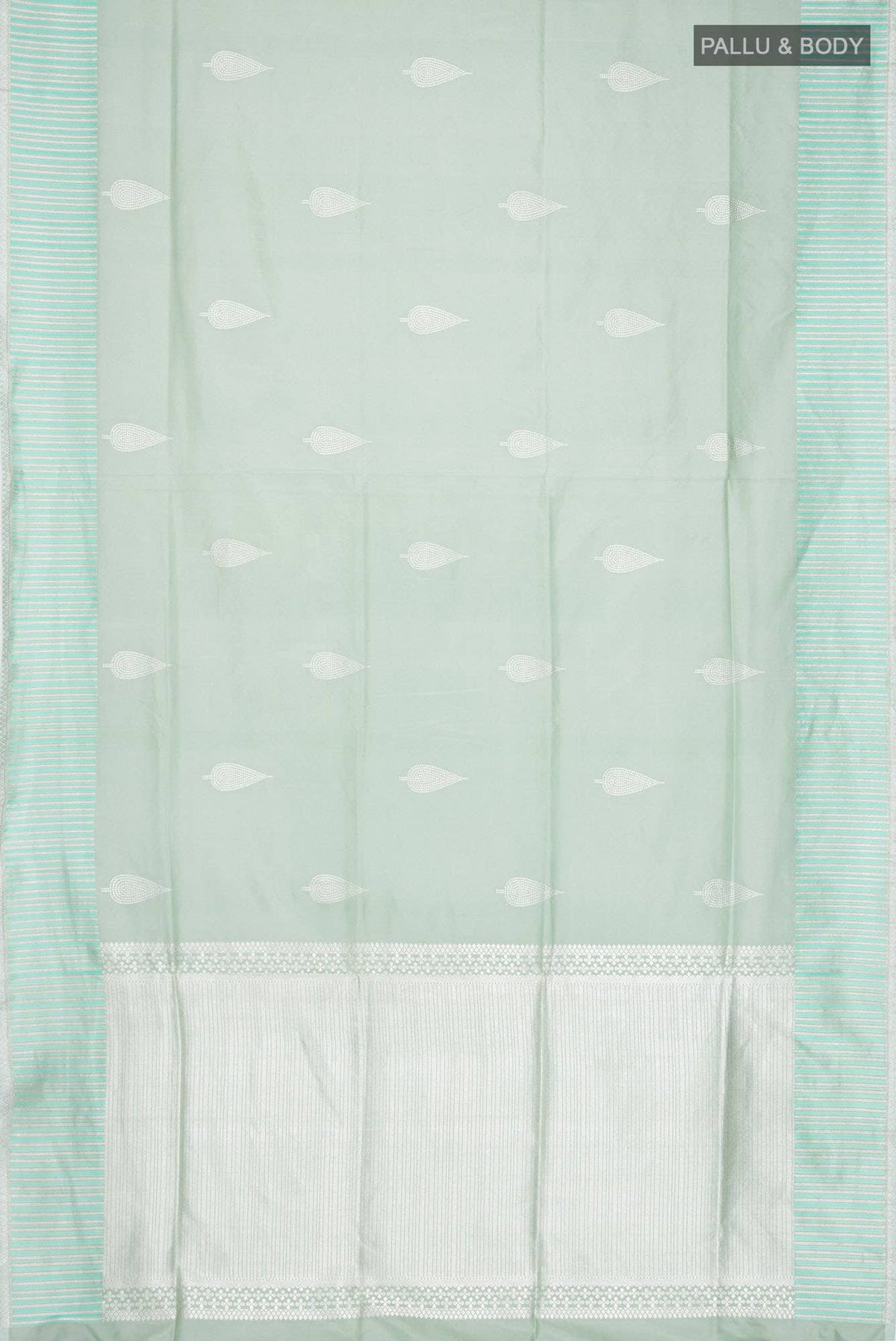 Mint Green Banarasi Silk Saree
