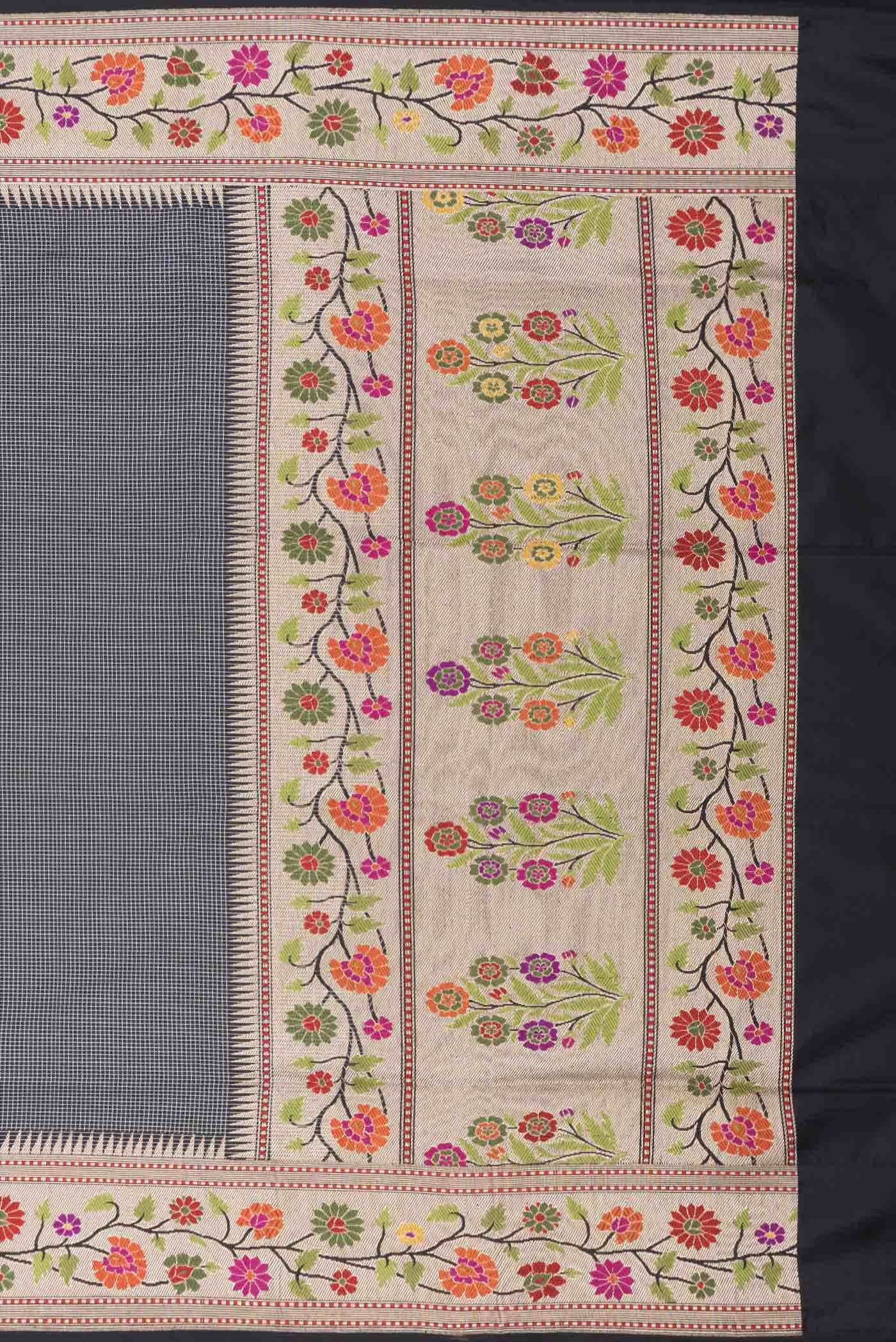 Black Banarasi Silk Saree