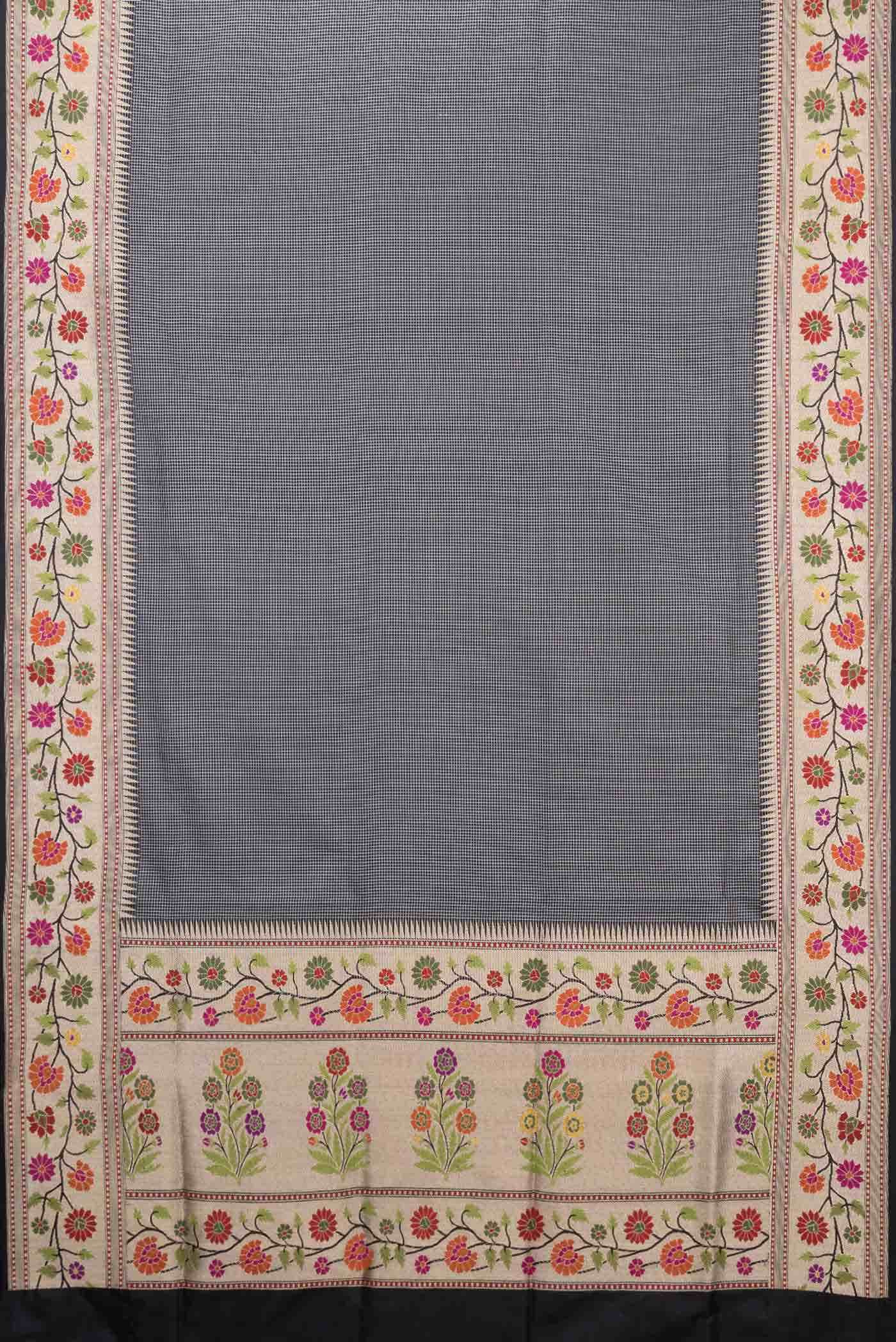 Black Banarasi Silk Saree