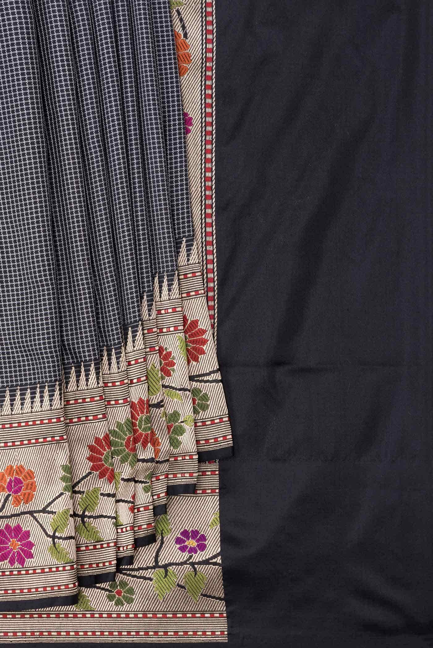 Black Banarasi Silk Saree