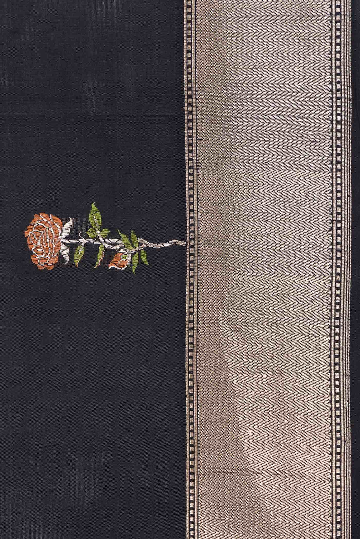 Black Dual Tone Banarasi Silk Saree