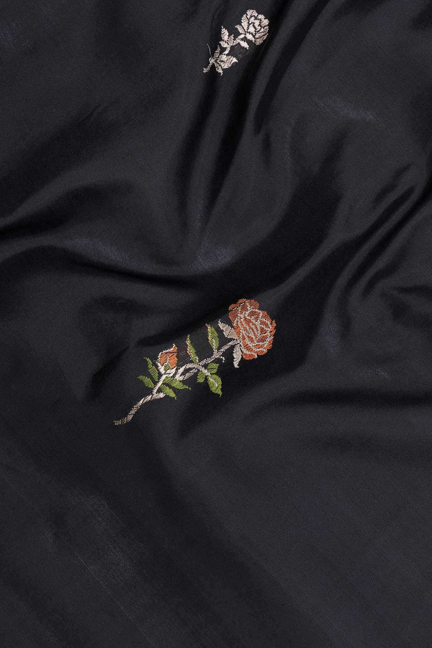 Black Dual Tone Banarasi Silk Saree