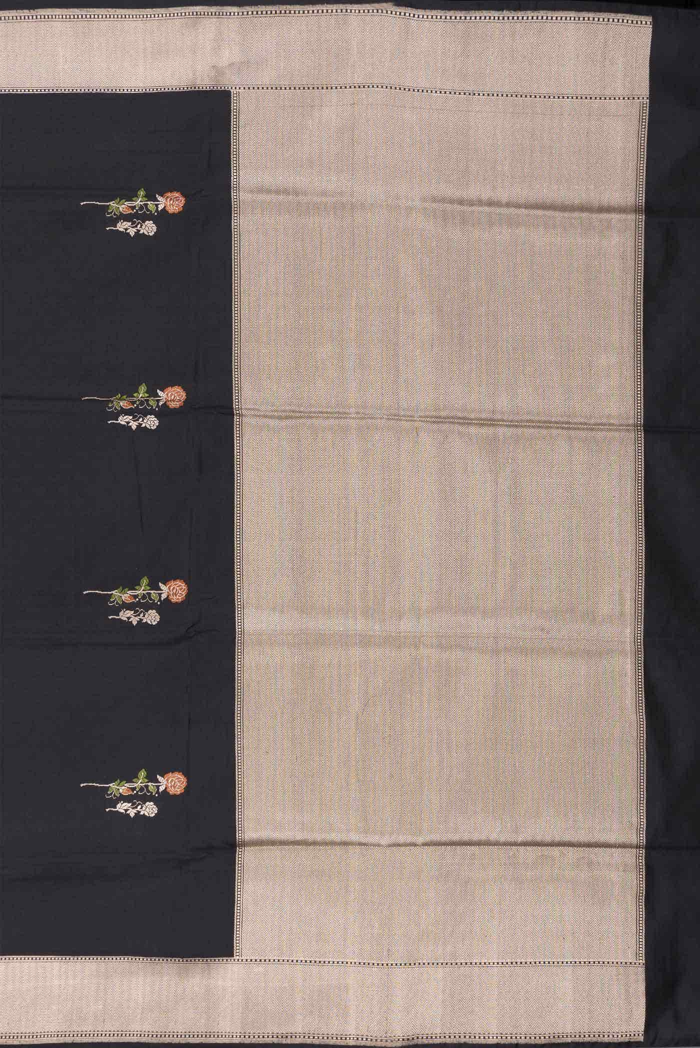 Black Dual Tone Banarasi Silk Saree