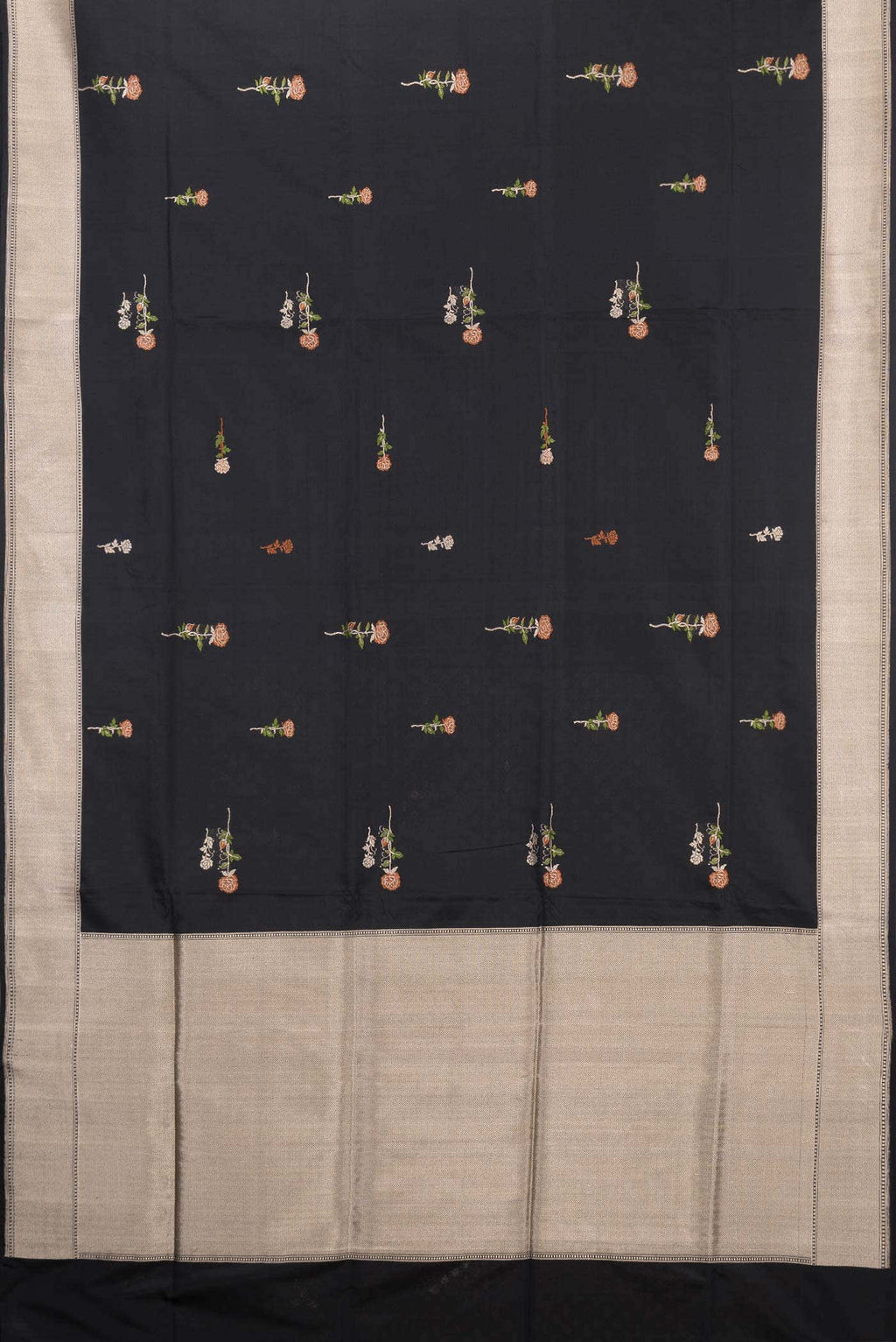 Black Dual Tone Banarasi Silk Saree