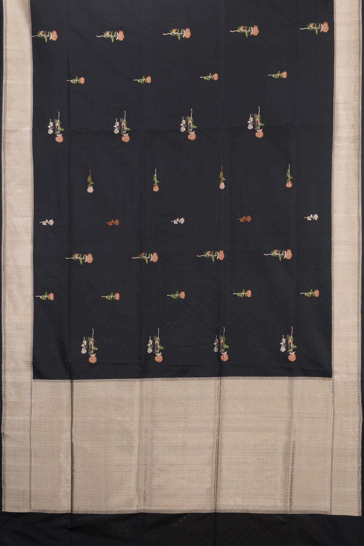 Black Dual Tone Banarasi Silk Saree