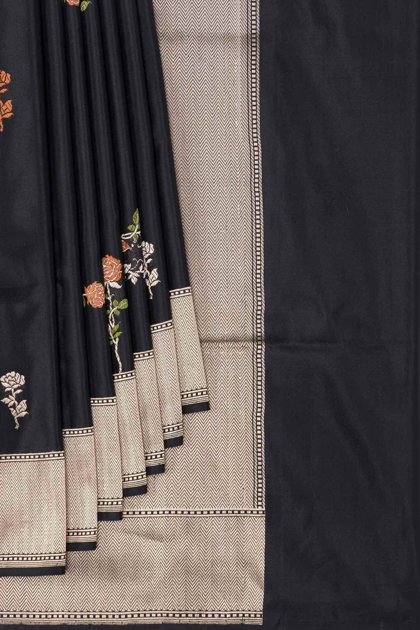 Black Dual Tone Banarasi Silk Saree