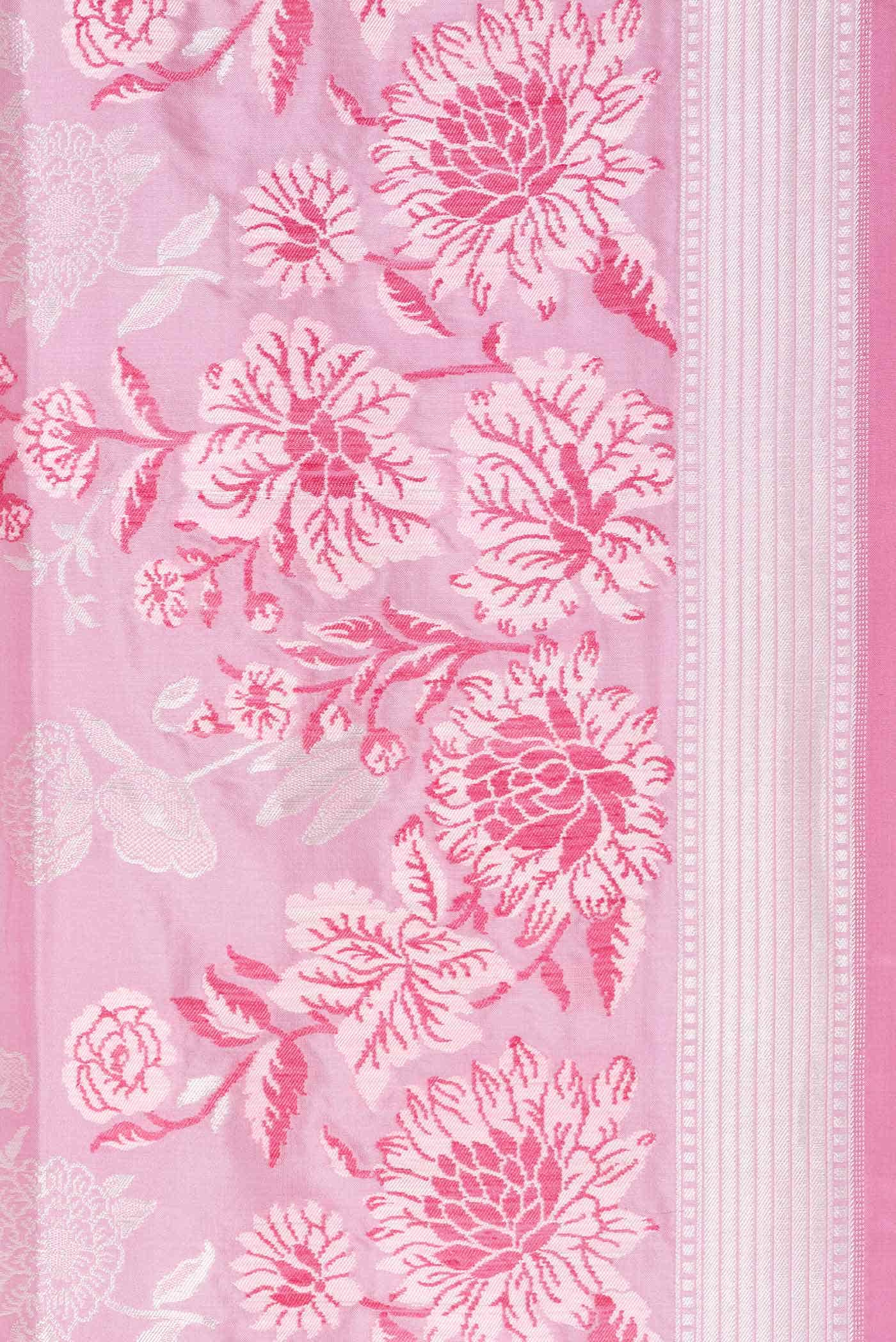 Pink Banarasi Silk Saree