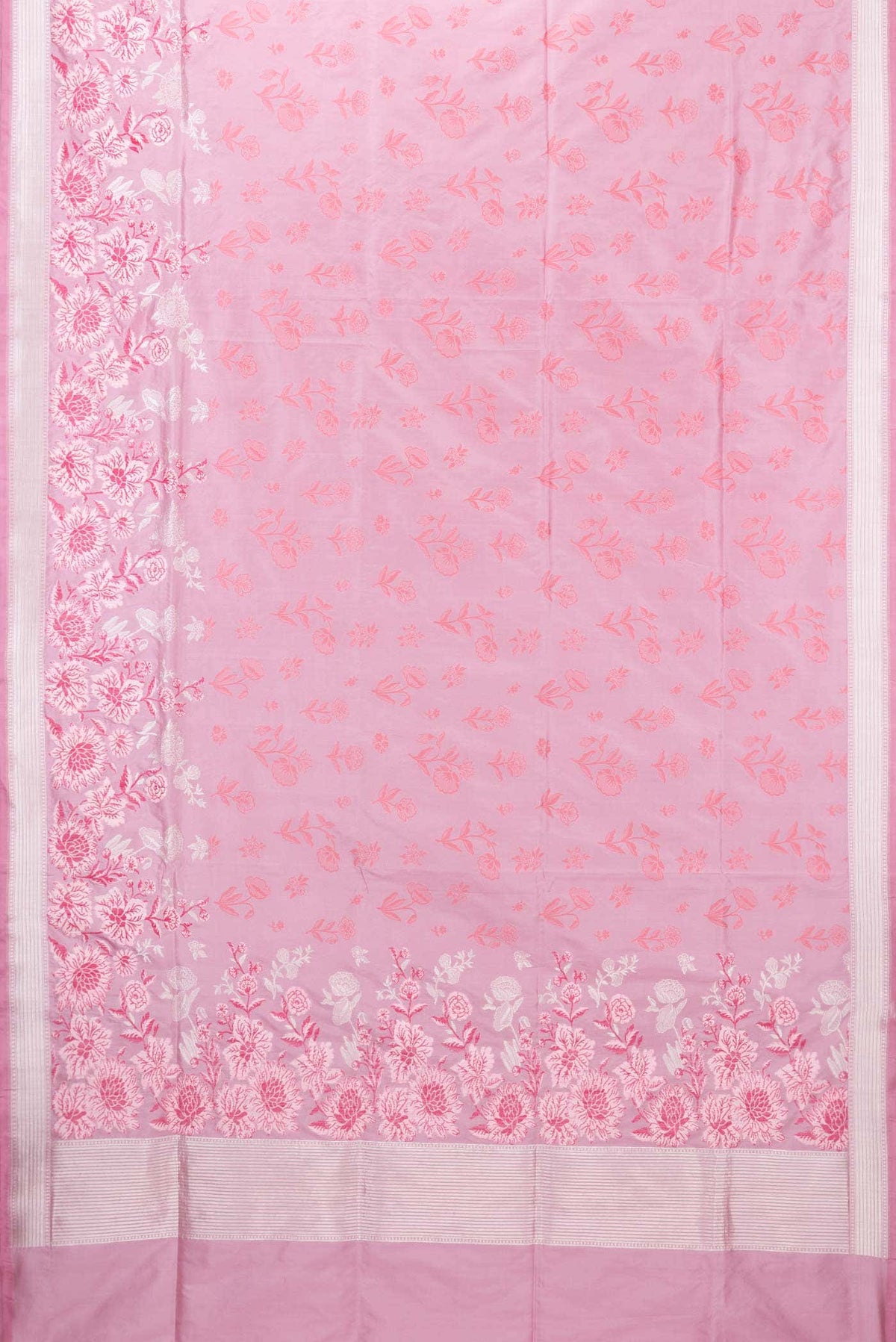 Pink Banarasi Silk Saree