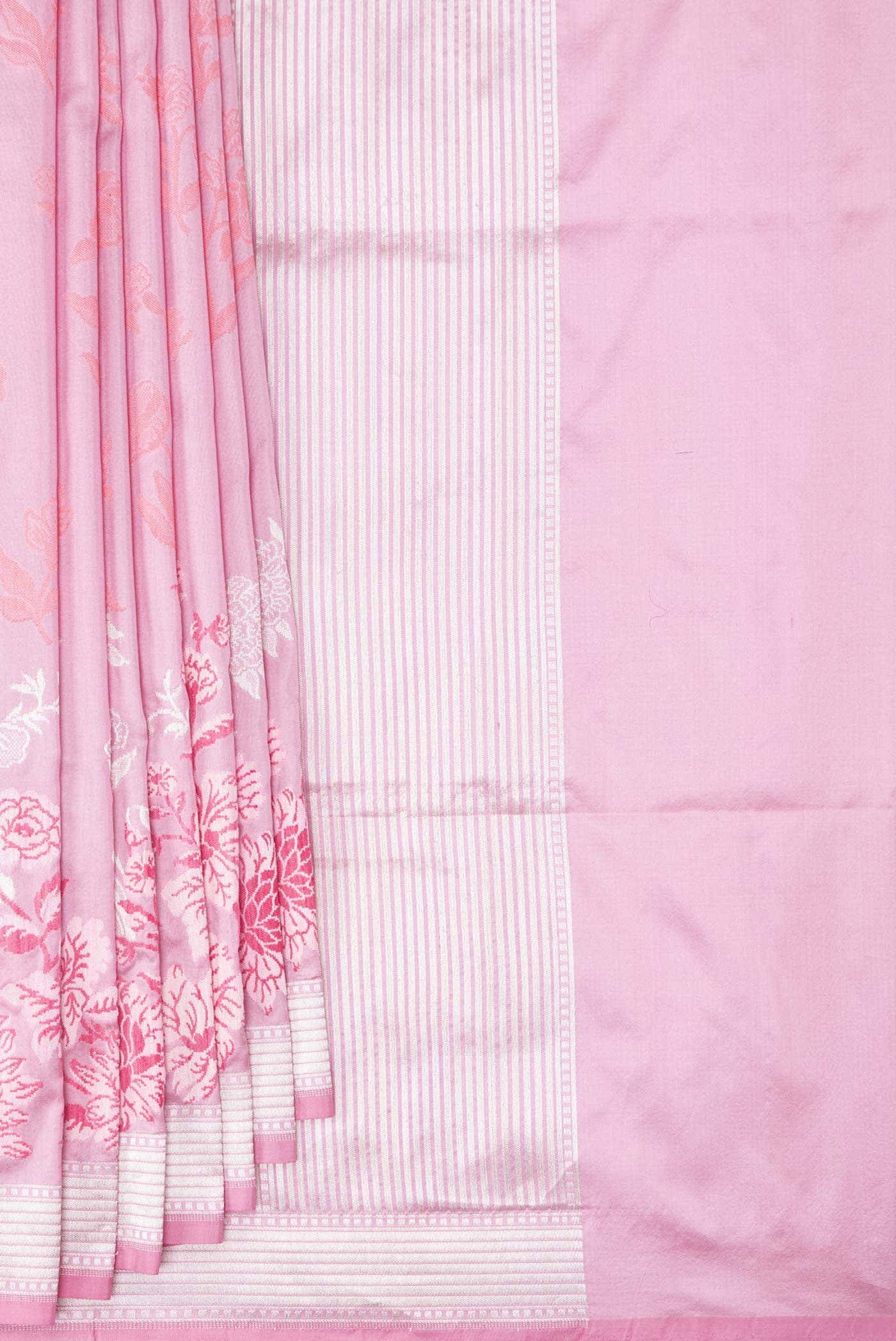 Pink Banarasi Silk Saree