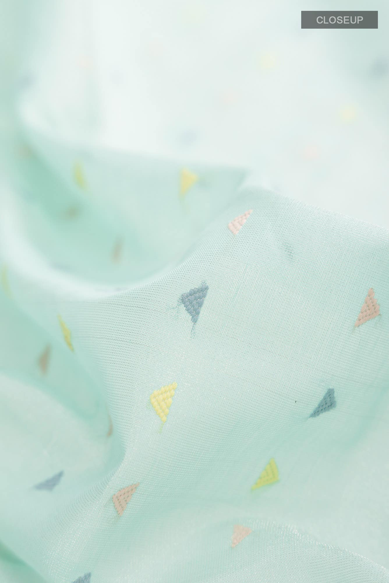 Sea Green Chanderi Silk Cotton Saree
