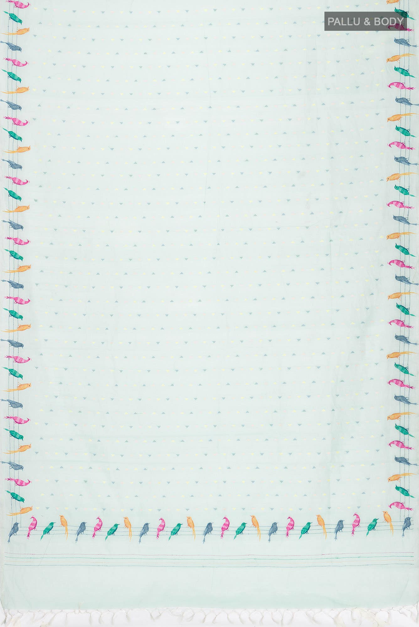 Sea Green Chanderi Silk Cotton Saree