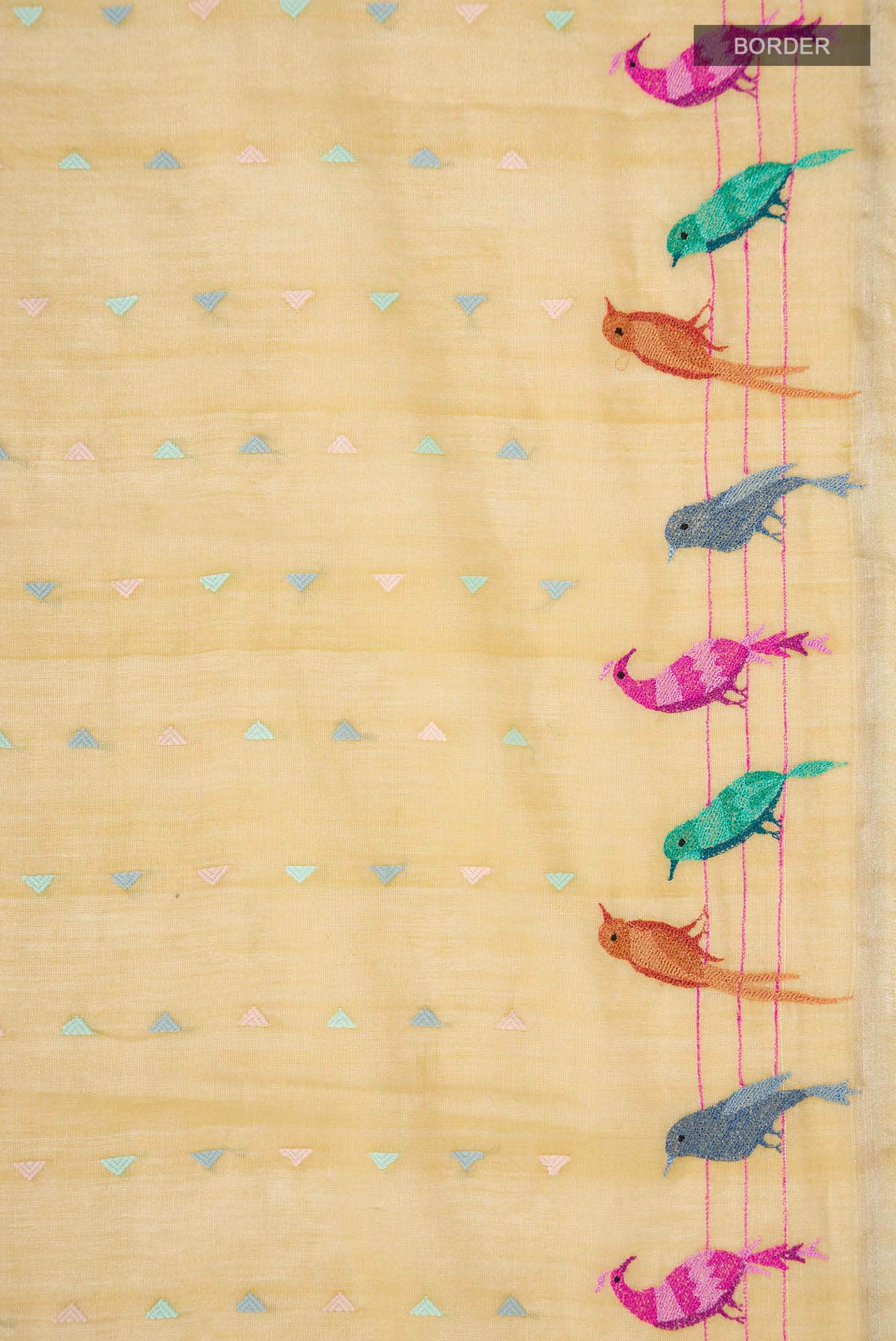 Yellow Chanderi Silk Cotton Saree