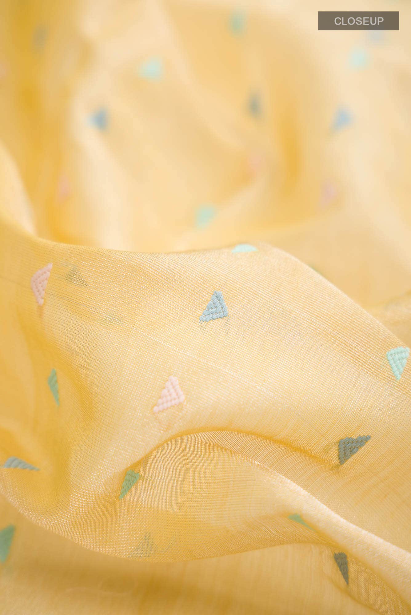 Yellow Chanderi Silk Cotton Saree