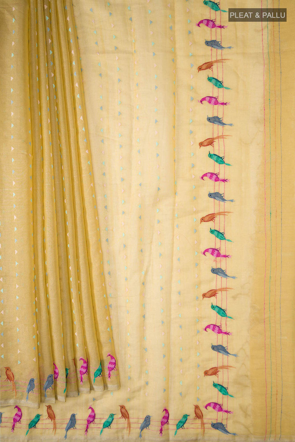 Yellow Chanderi Silk Cotton Saree