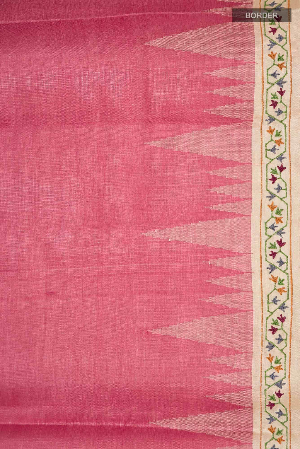 Red Tussar Silk Saree