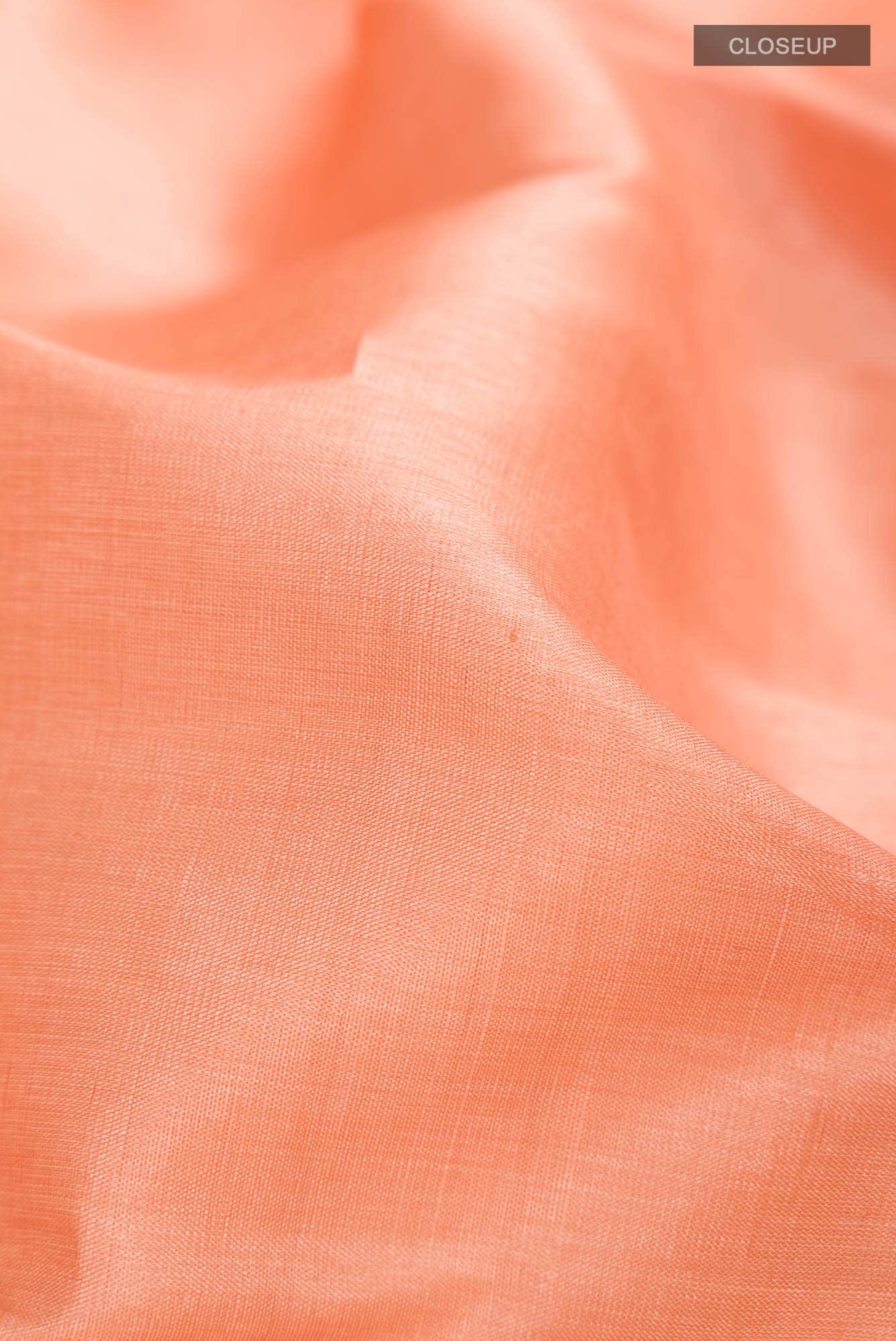 Orange Tussar Silk Saree