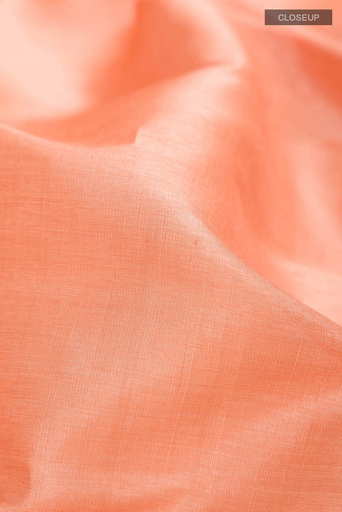 Orange Tussar Silk Saree