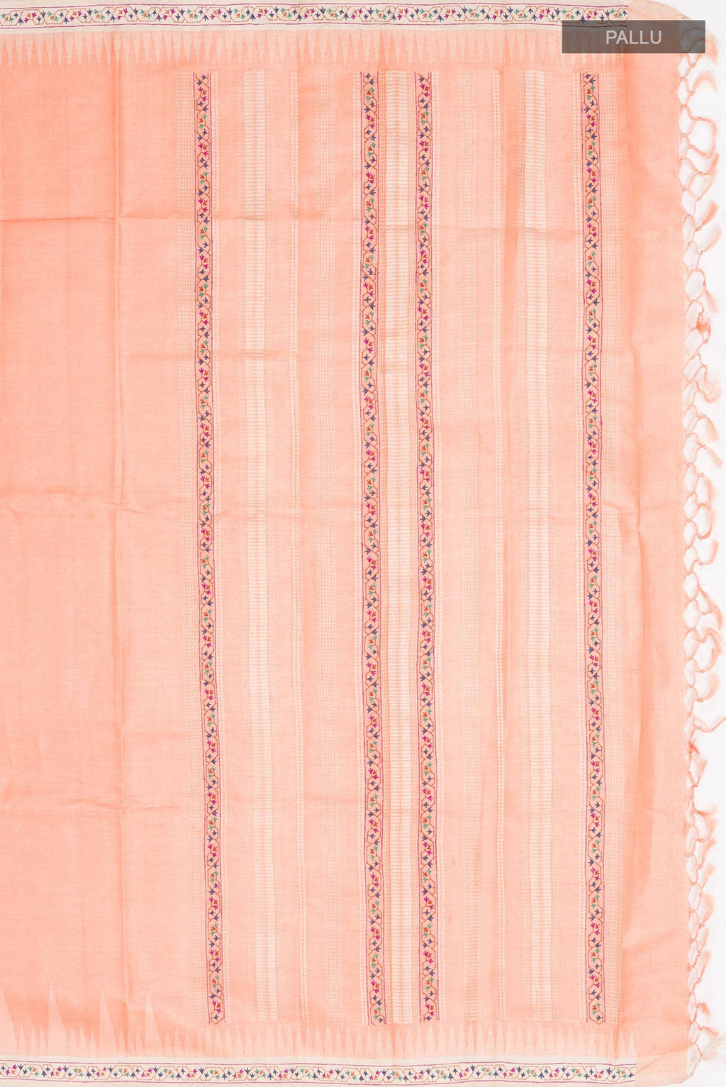 Orange Tussar Silk Saree