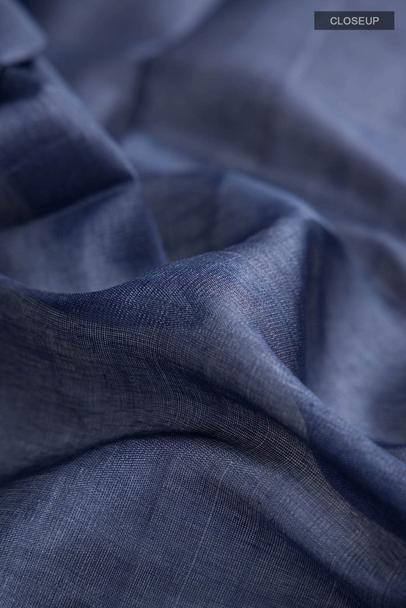 Blue Tussar Silk Saree