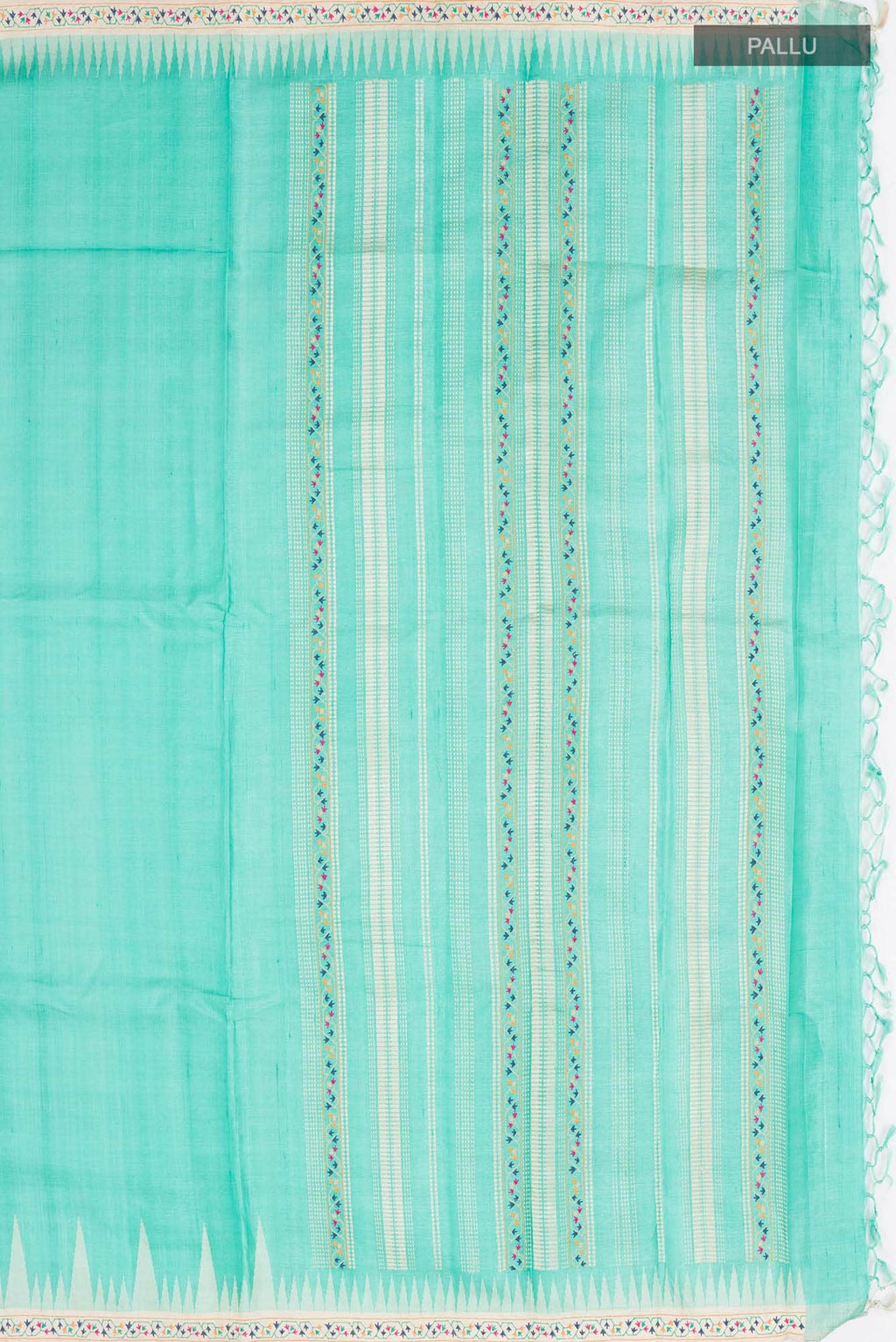 Green Bhagalpuri Tussar Silk Saree