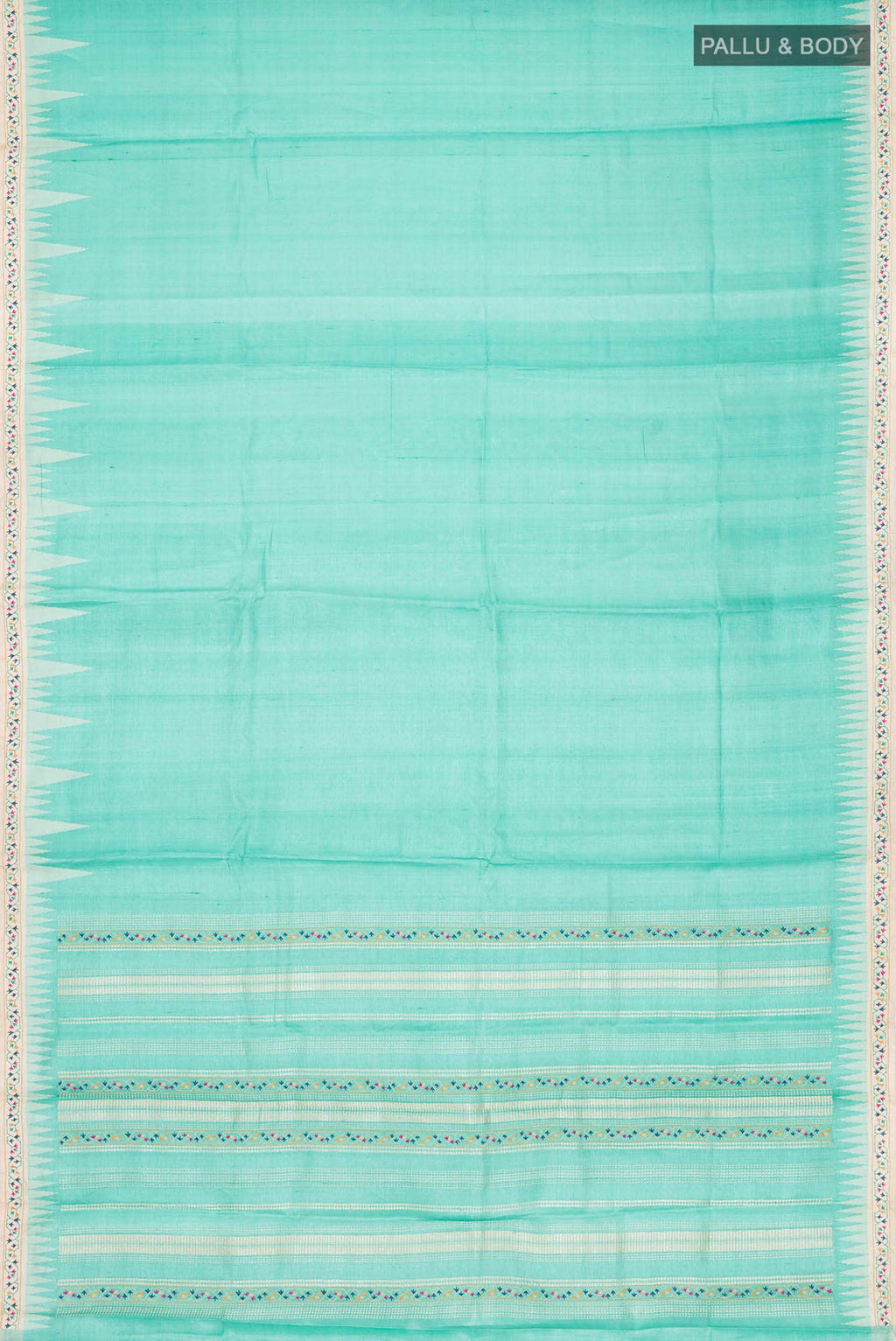 Green Bhagalpuri Tussar Silk Saree