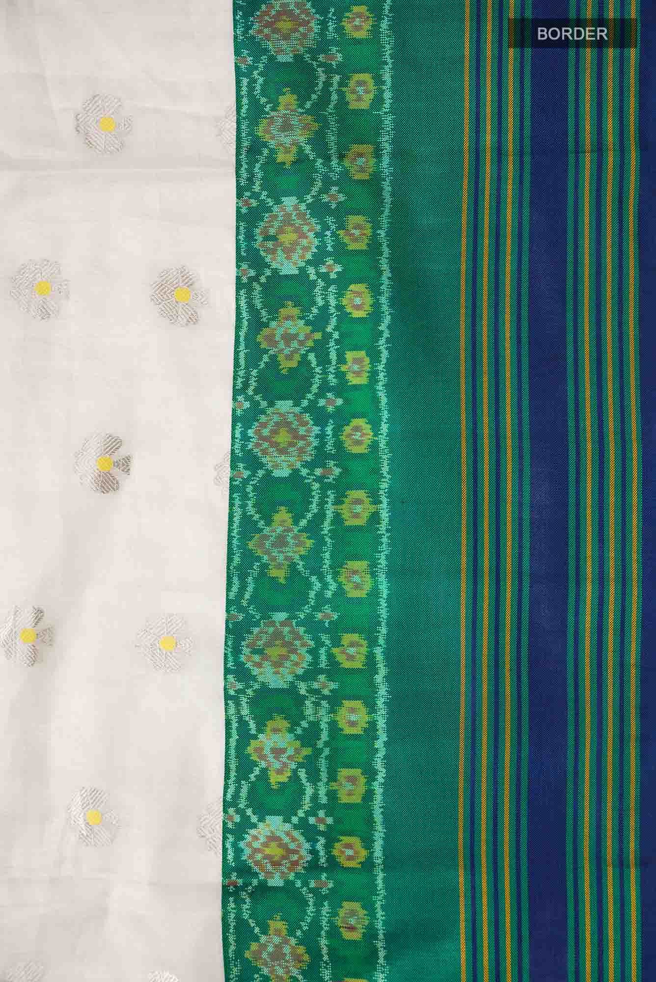 Cream Chanderi Silk Saree