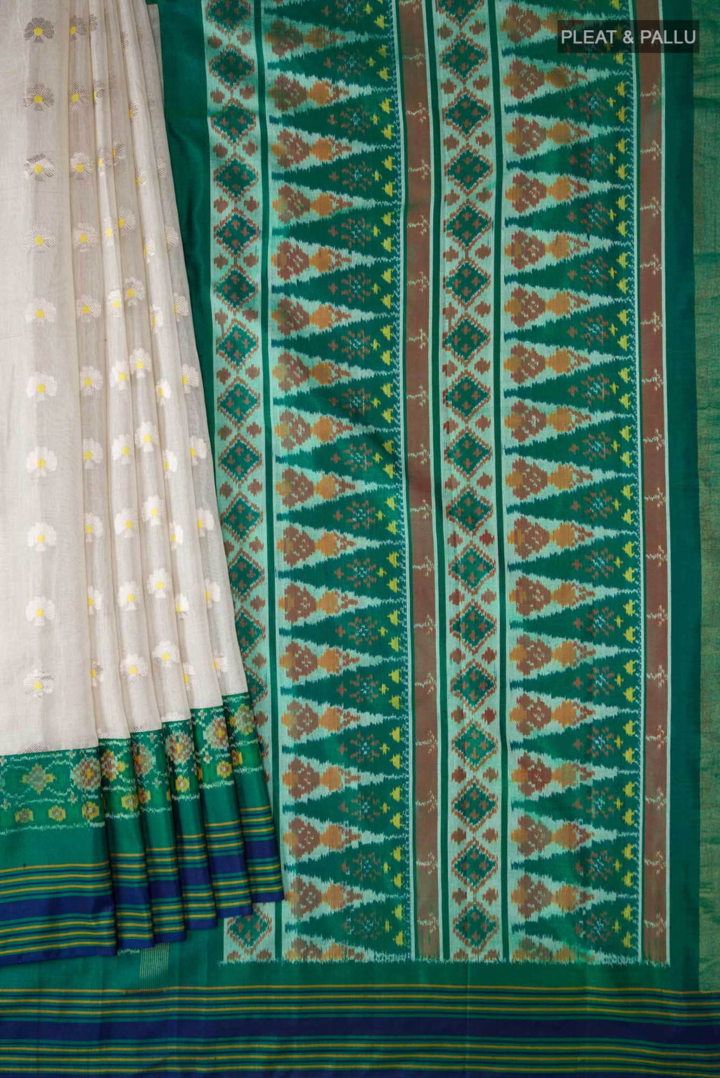 Cream Chanderi Silk Saree