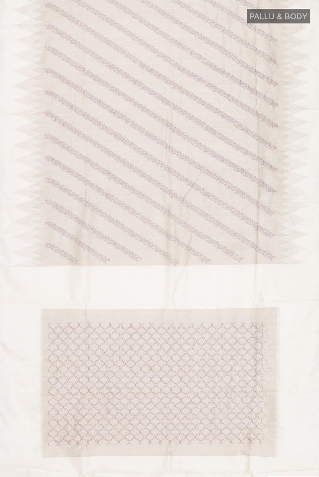 Beige Bhagalpuri Tussar Silk Saree