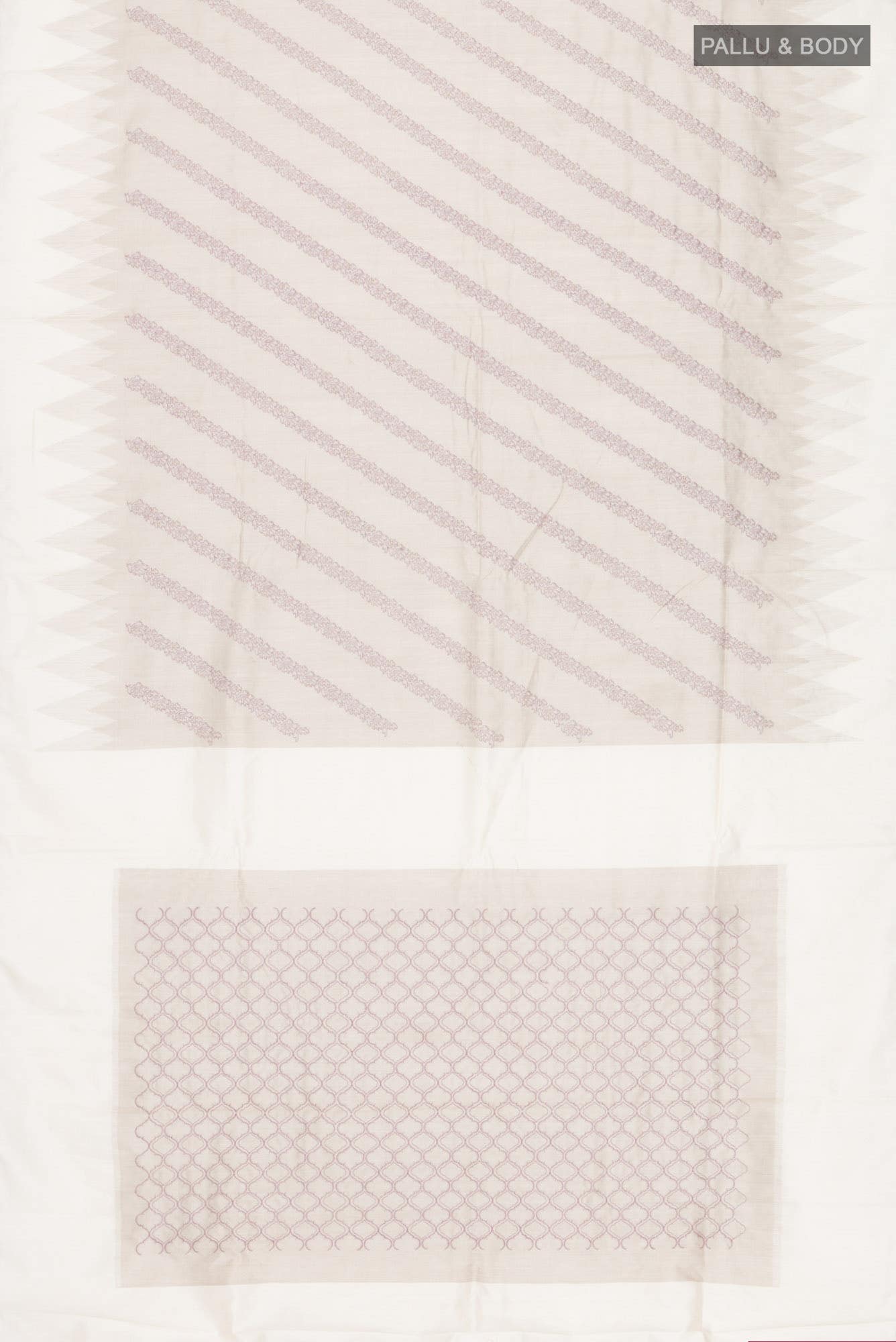Beige Bhagalpuri Tussar Silk Saree