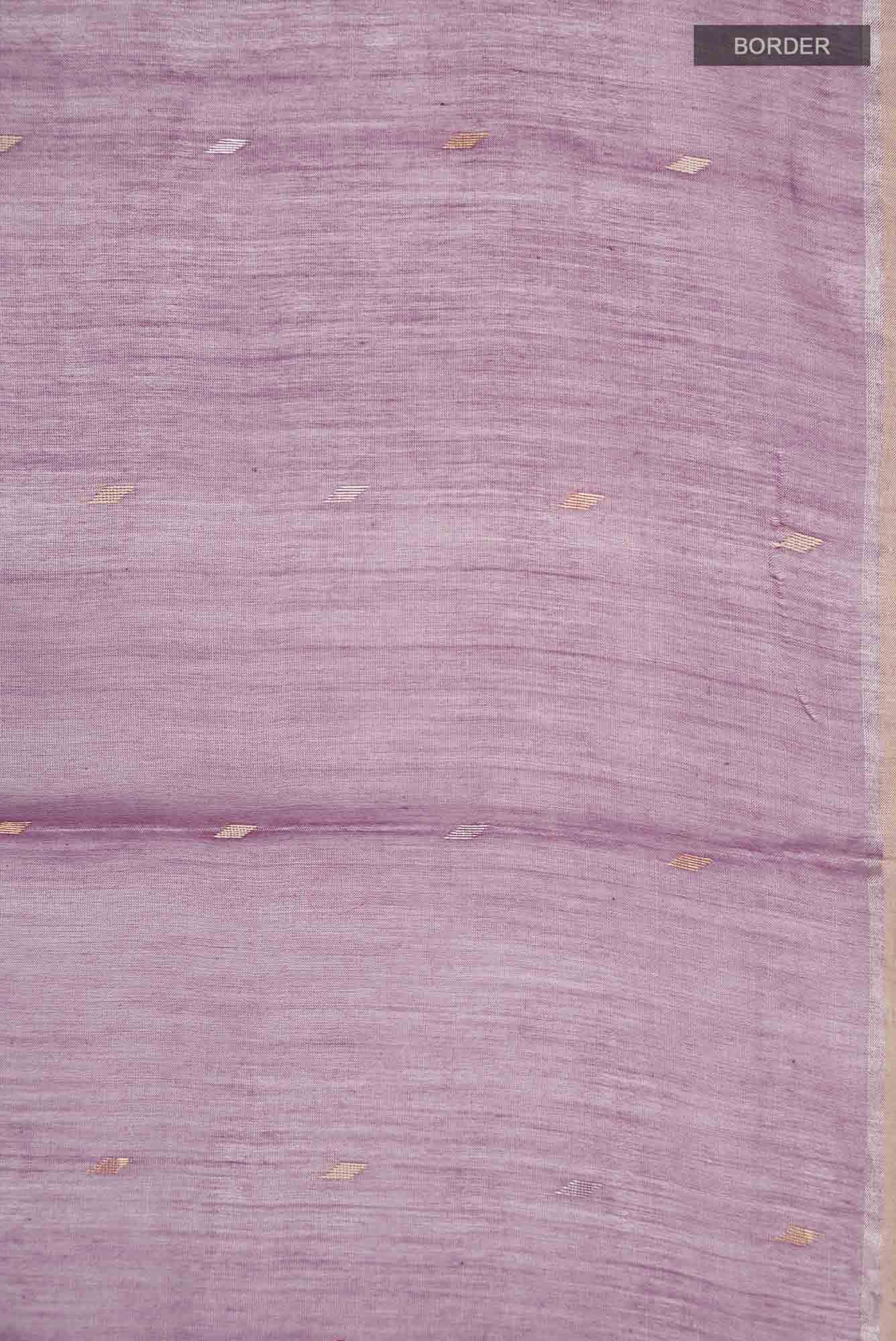 Lavender Tussar Silk Saree